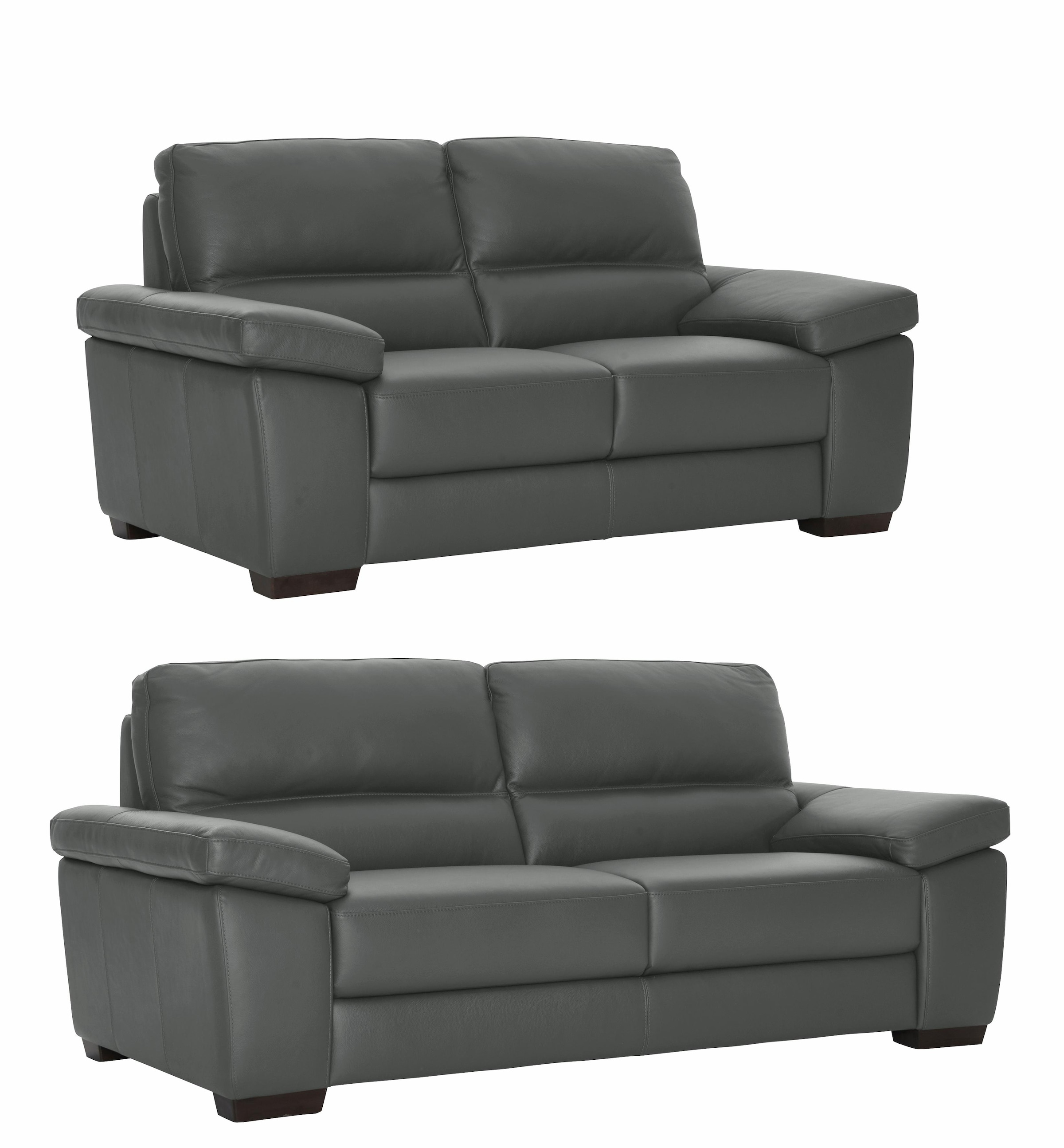 CALIA ITALIA Polstergarnitur »Gaia, hochwertige Garnitur aus 2-Sitzer und 3-Sitzer, edles Design«, (Set, 2 tlg.), Ledergarnitur, in zwei hochwertigen Lederqualitäten