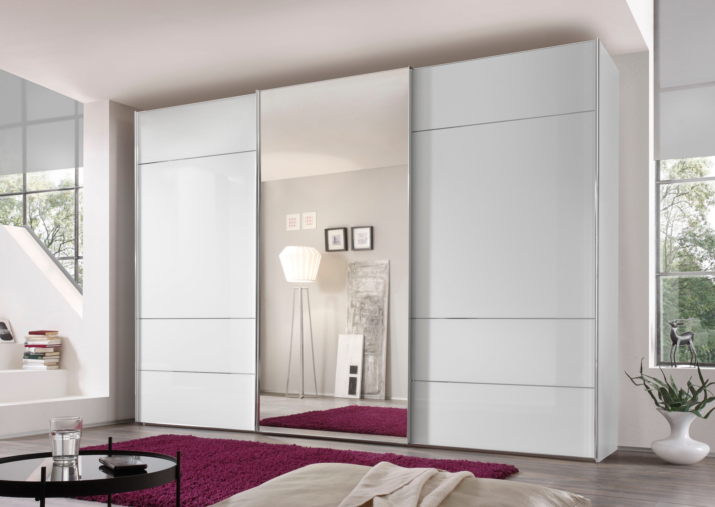 STAUD Schwebetürenschrank »Sonate Lucca mit Spiegel, Made in Germany« Mit vier verschiedenen Ausstattungsvarianten