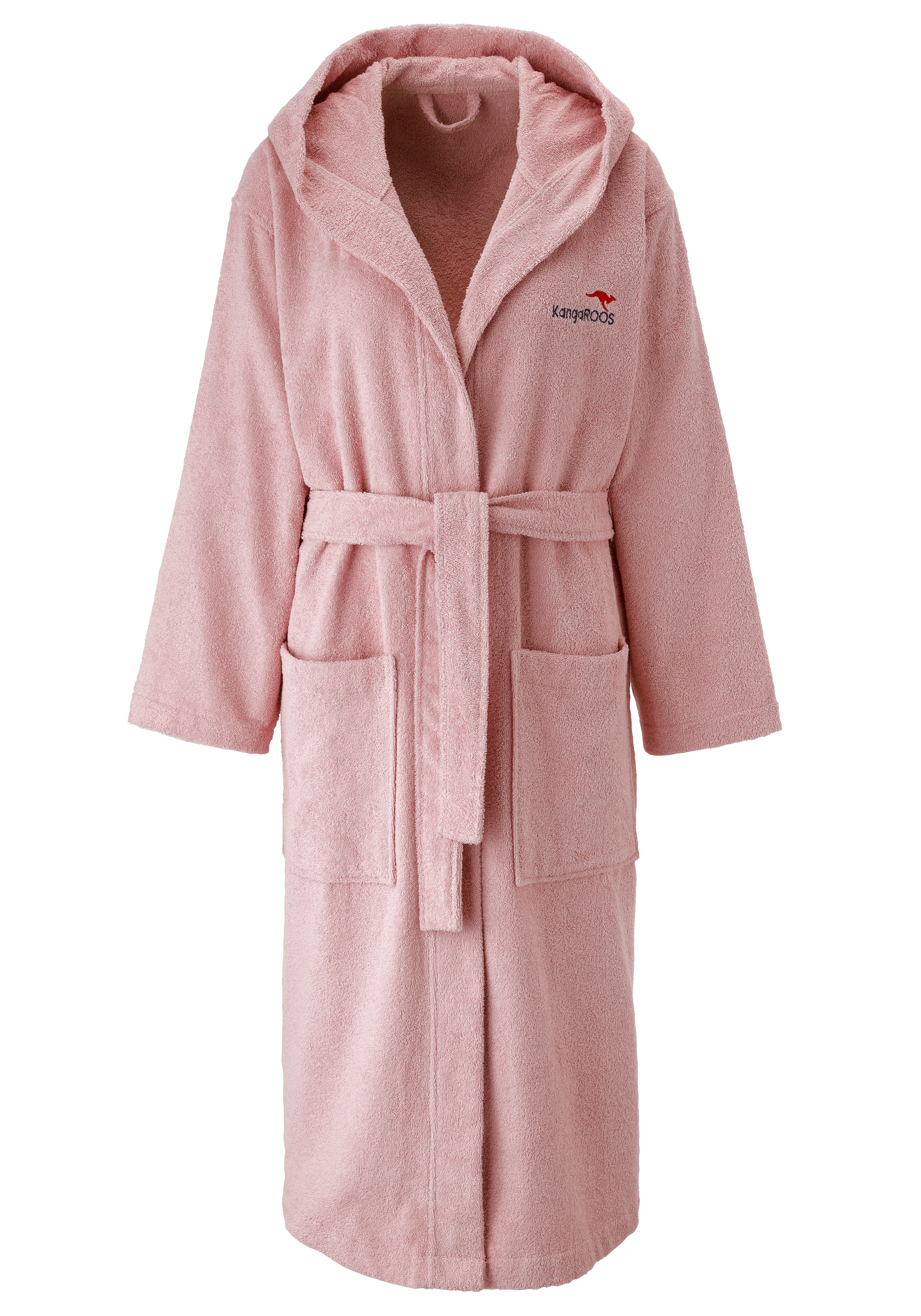 KangaROOS Unisex-Bademantel »Cassidy, für Damen & Herren, Standardlänge & Überlänge« 1 Stk. mit Taschen, Männer und Frauen, Baumwolle, Reise, Hotel, Sauna, S-3XL