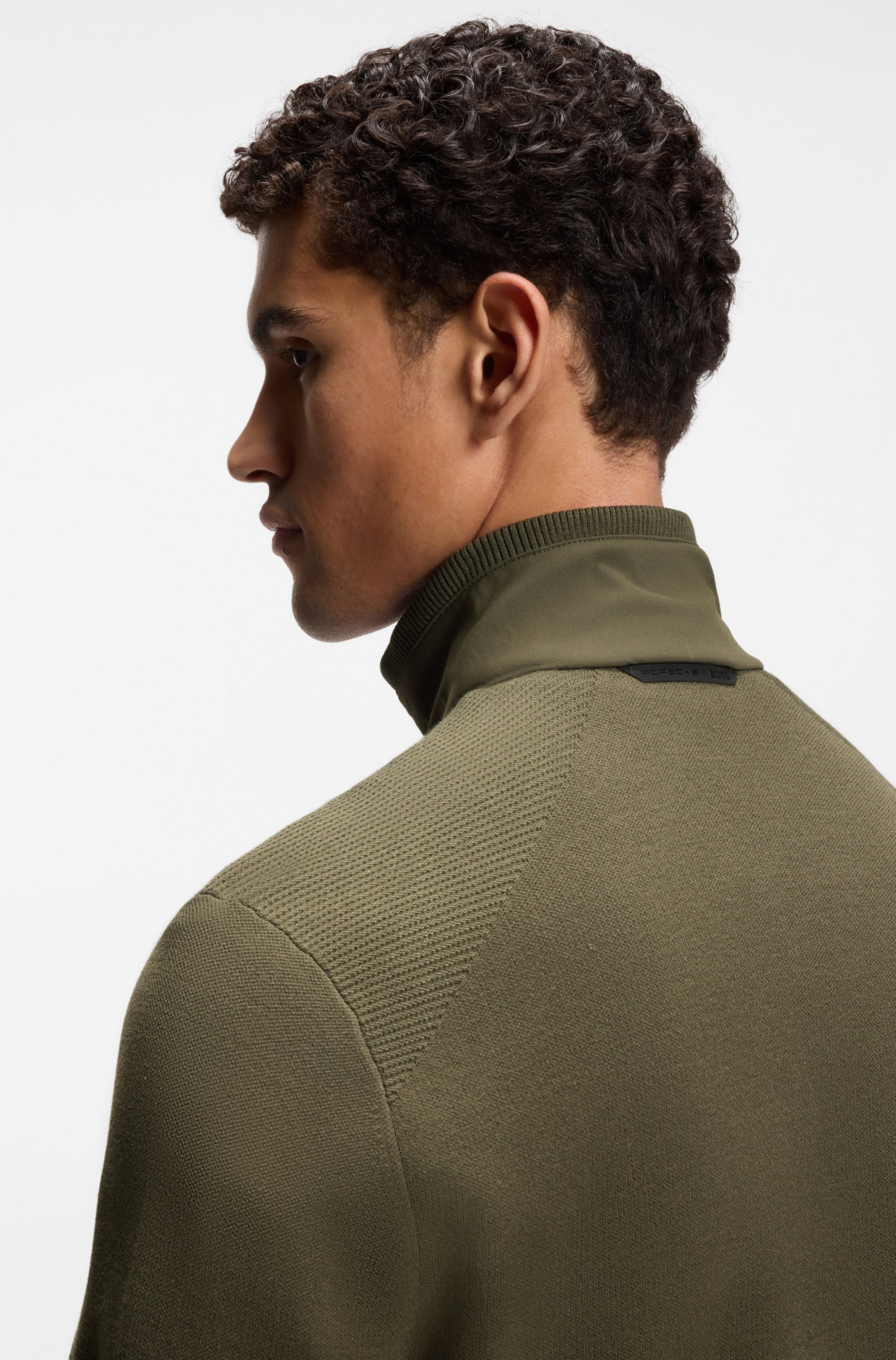 BOSS GREEN Hybridjacke »Porsche Spirit 70 Capsule Collection« Premium Herrenmode Limited Seidenmix Tech Strickqualität Tech Knitwear