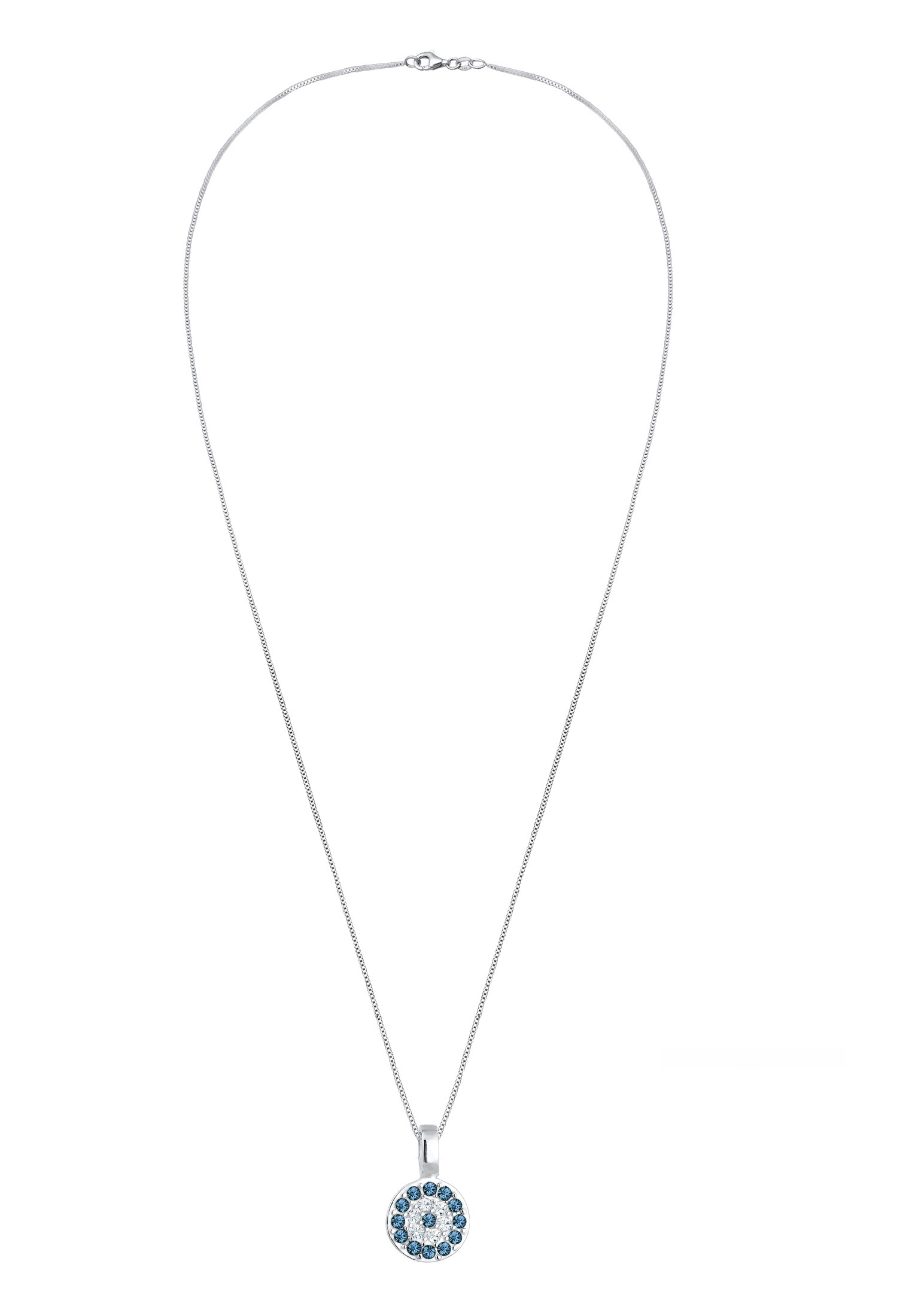 Elli Silberkette »Halskette Evil Eye Kristalle Basic 925 Silber«