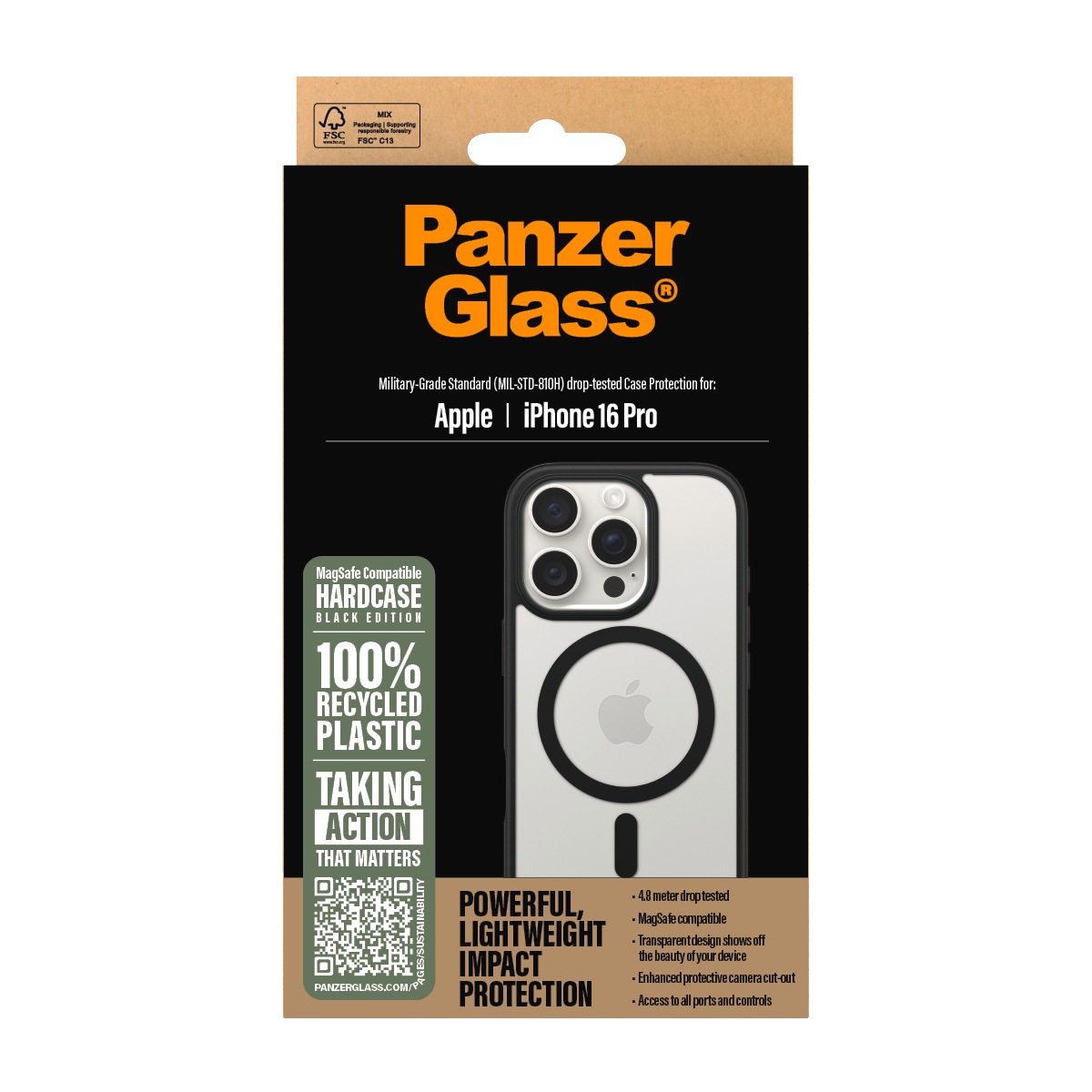 CARE by PanzerGlass Handyhülle »HardCase mit MagSafe für Apple iPhone 16 Pro« Backcover, Schutzhülle, Handyschutzhülle, Case, Schutzcase, stoßfest
