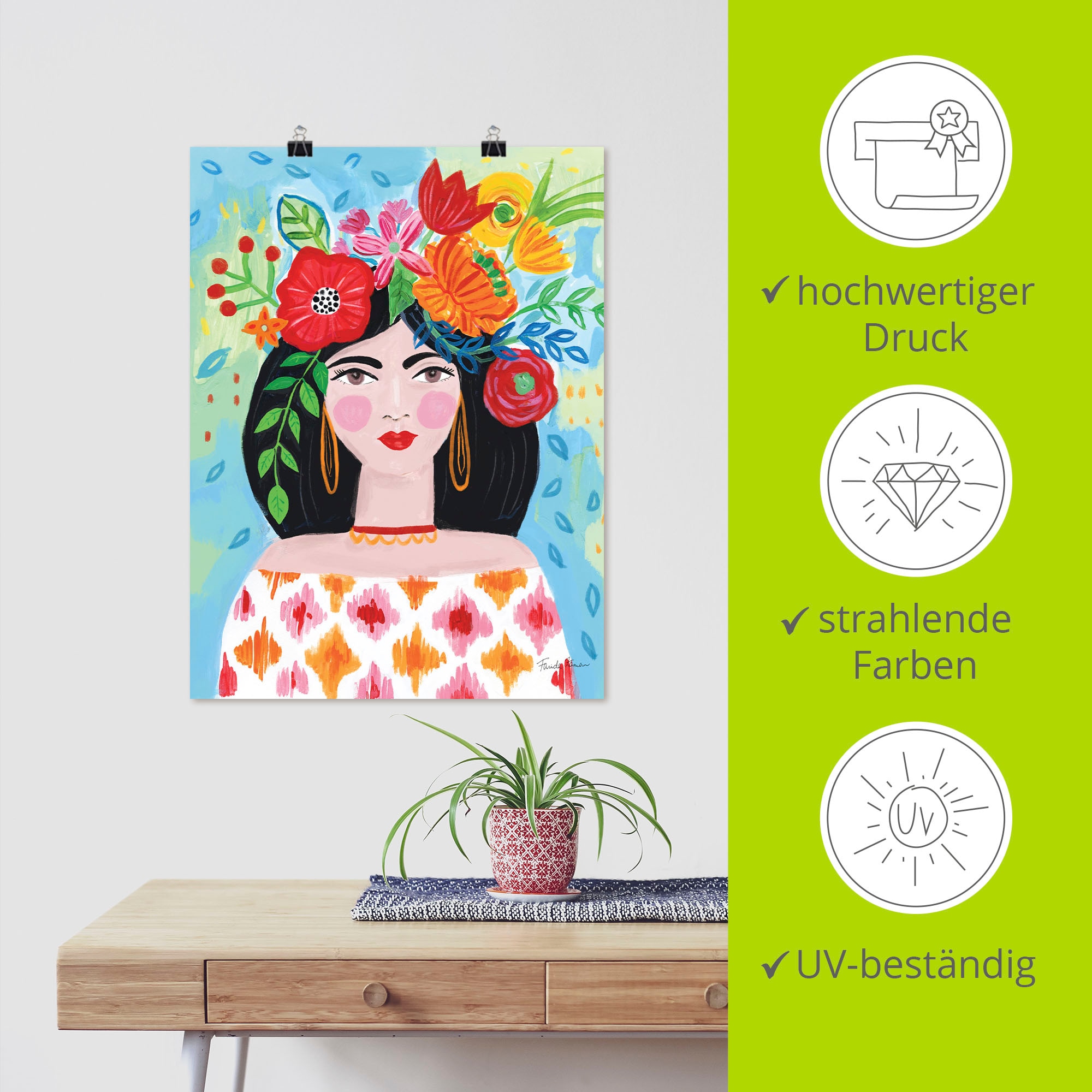 Artland Wandbild »Boho Girl I« Bilder von Frauen 1 Stk. tlg. als Alubild, Leinwandbild, Poster, Wandaufkleber in verschied. Größen