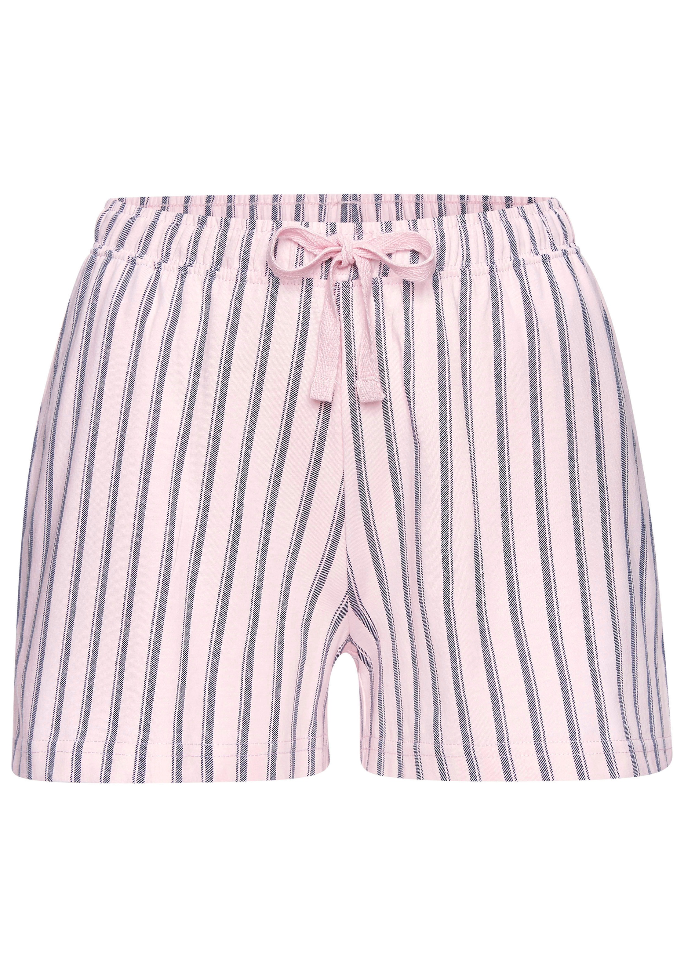 Vivance Dreams Pyjamashorts, (Packung, 2 tlg.), Mit Streifen und Karos