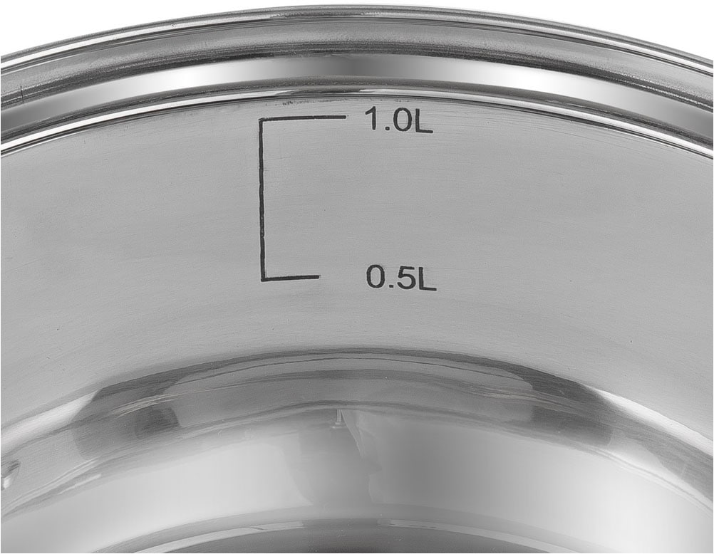 RESTO Kitchenware Kasserolle »Libra, Soßentopf 1,4 l, energiesparend und spülmaschinenfest« 2 Stk. tlg. Edelstahl 18/10