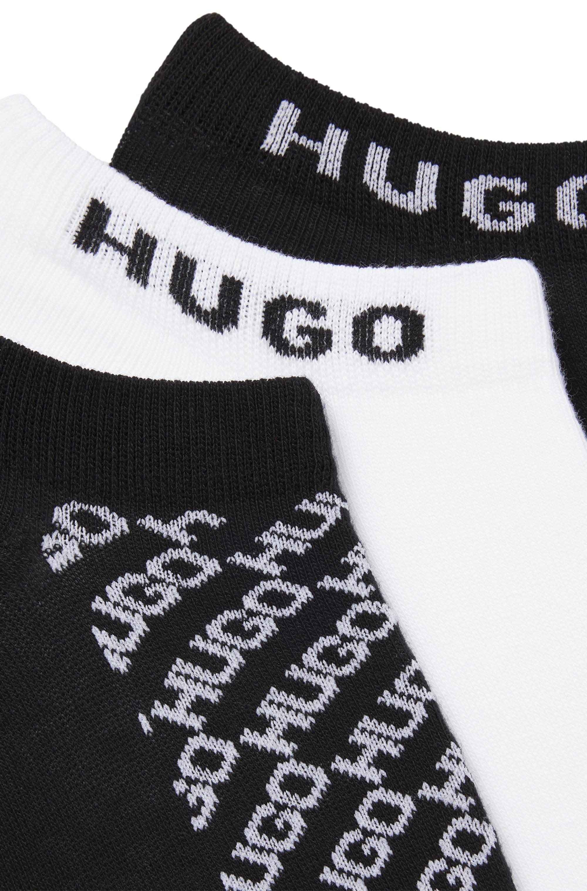 HUGO Underwear Sneakersocken »3P AS SLANTMONO CC W«, (3 Paar), mit Logo Details