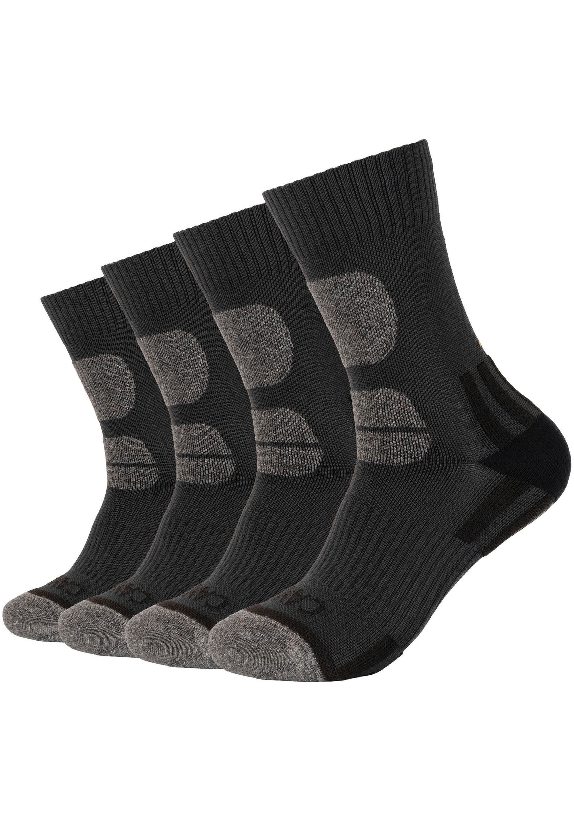 Camano Wandersocken »function«, (4er Pack), Funktionssocken, knöchelhalt anatomische Passform, Fußgewölbe-Stütze