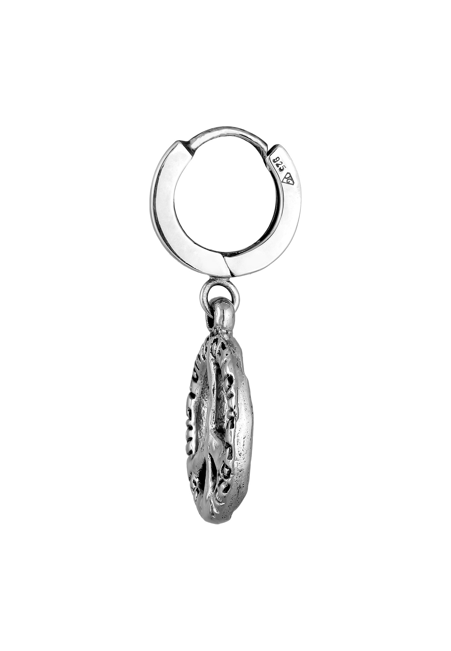 HAZE & GLORY Paar Creolen »Ohrringe Creolen Peace Frieden Used 925 Sterling Silber«