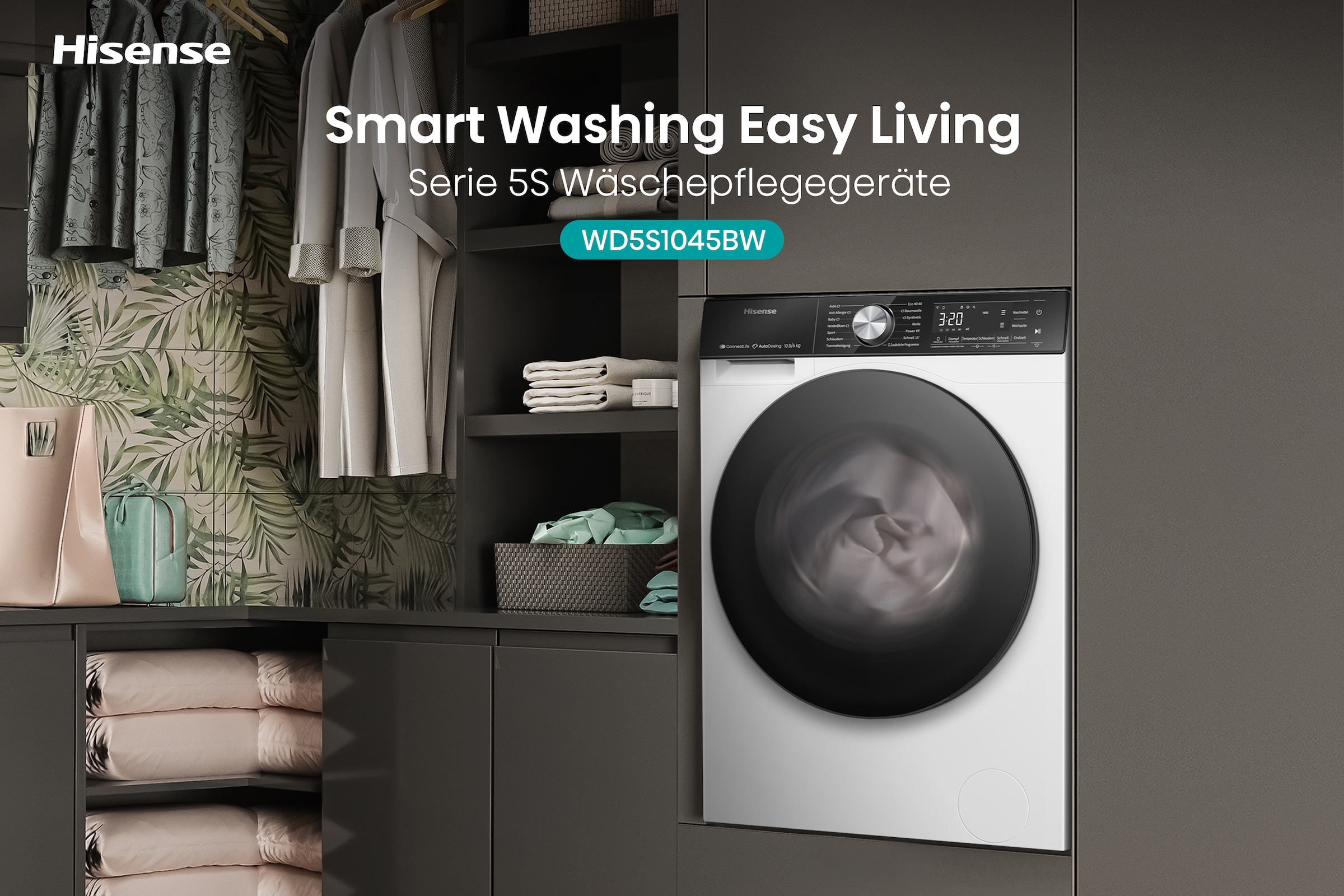 Hisense Waschtrockner »WD5S1045BW«, 10,5kg/ 6kg
