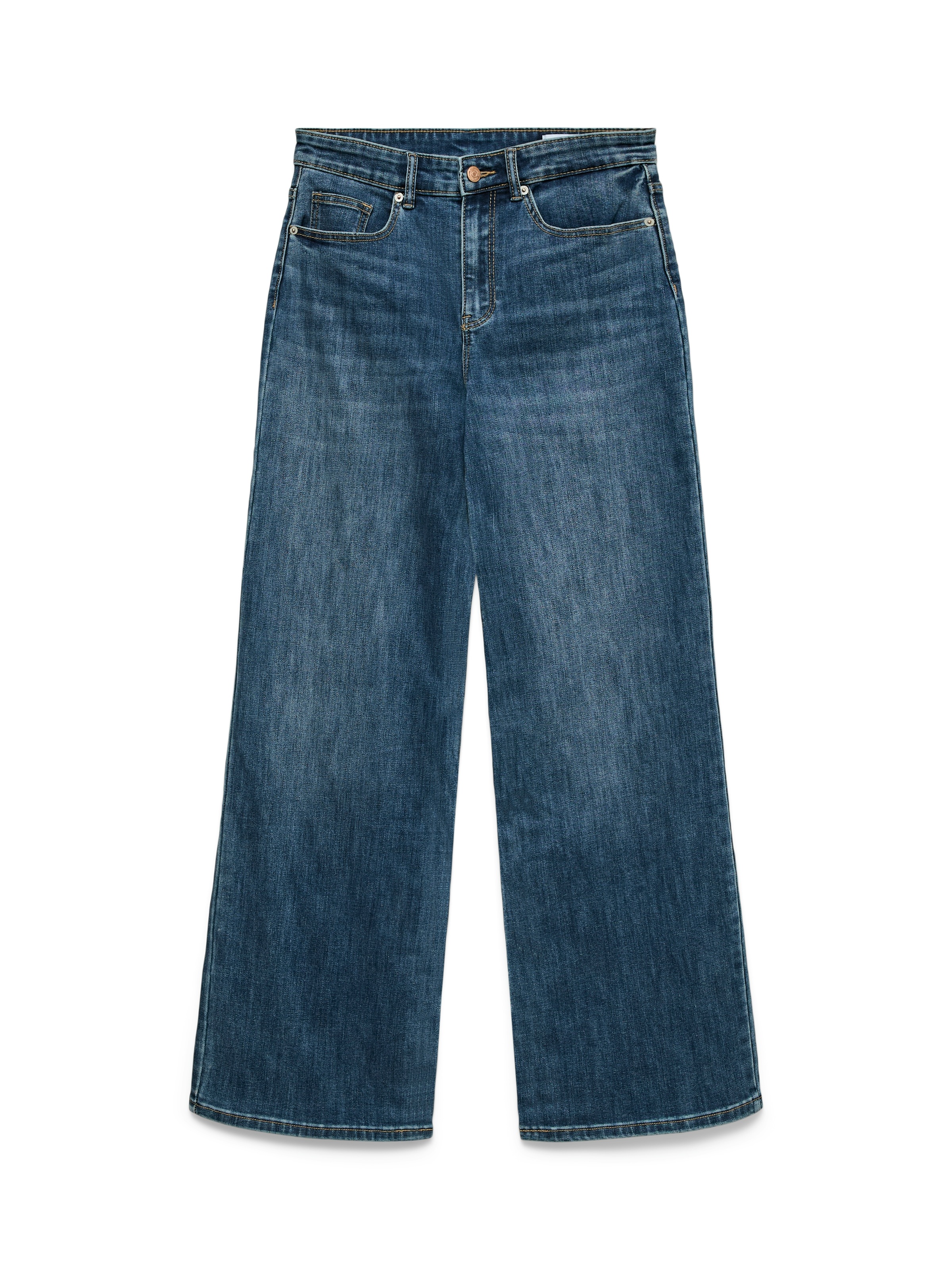 Vero Moda High-waist-Jeans »VMOLIVIA STRETCH HR WIDE JNS LI3182 NOOS« Baumwollmischung, high waist, wide fit