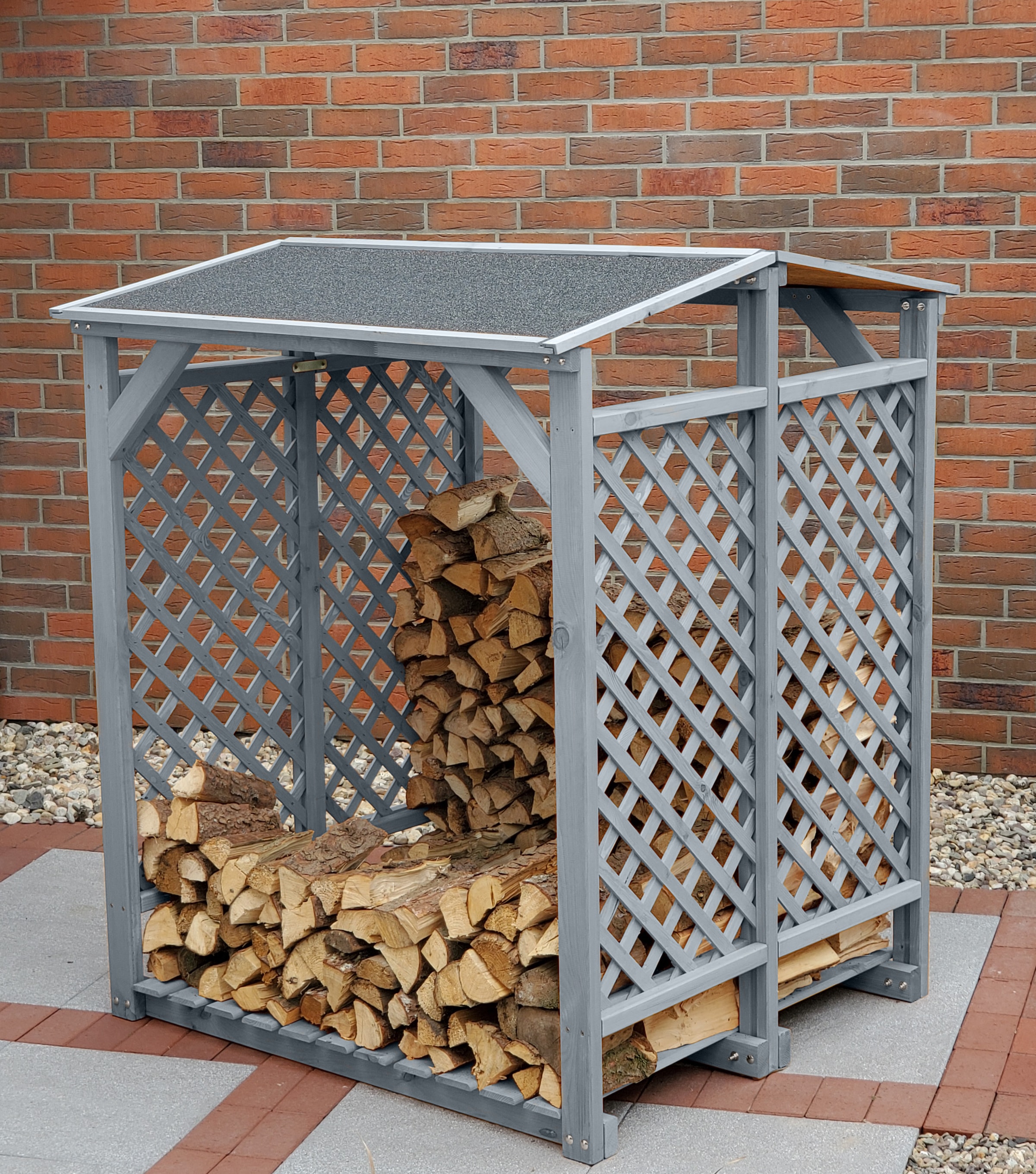 promadino Kaminholzregal besonders robust, bietet genügend Stauraum für 3 Reihen Holzscheite