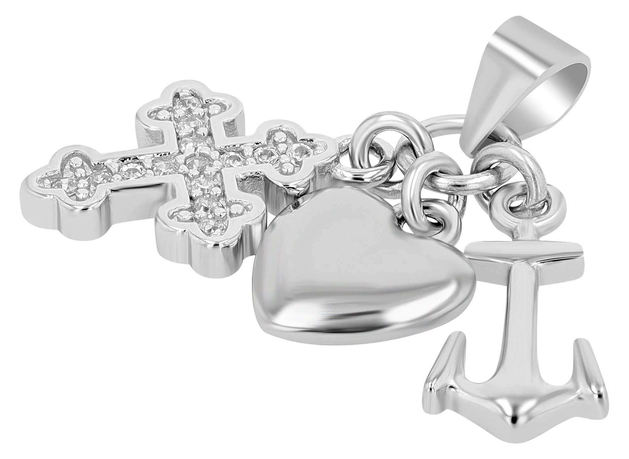 Adelia´s Kreuzanhänger »Damen Anhänger ¿ Kreuz Kreuzanhänger aus 925 Silber«