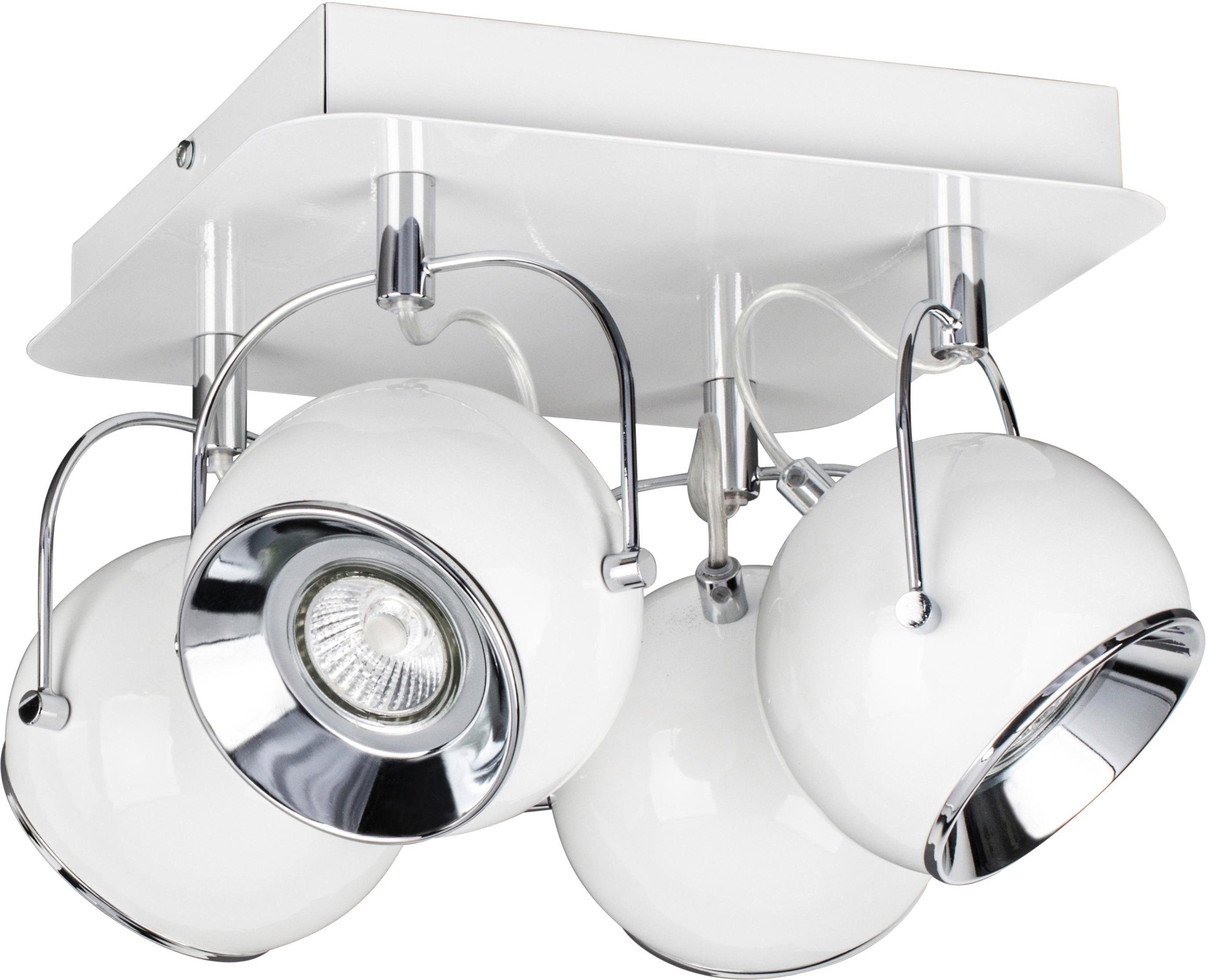 SPOT Light Deckenleuchte »BALL«, GU10, Warmweiß, LED-Leuchtmittel Inklusive, LED wechselbar, mit dreh- und schwenkbarem Spot, Made in EU