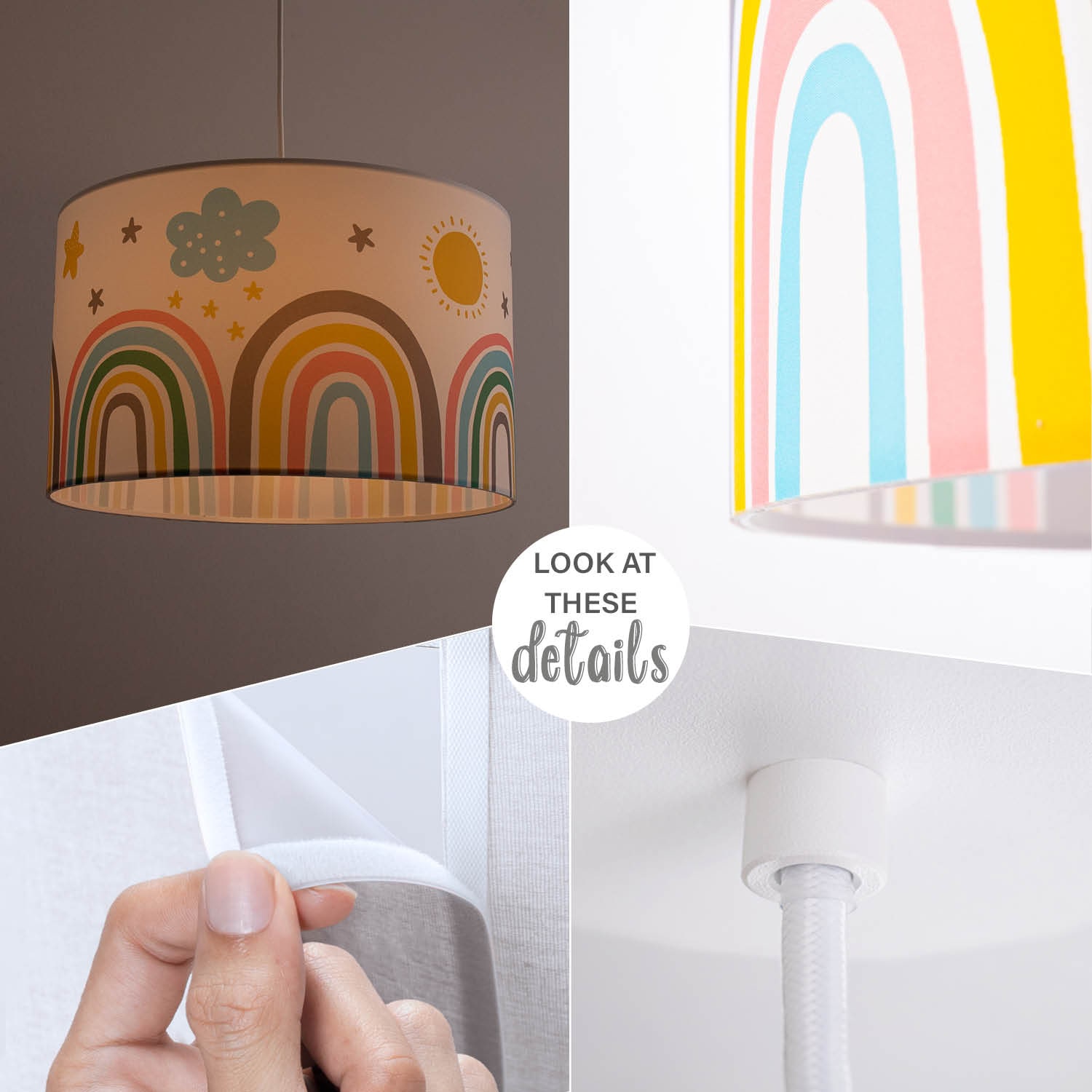 Paco Home Pendelleuchte »Tweet 462«, 1 flammig-flammig, Lampe Kinderzimmer  Deckenlampe Regenbogen Sonne Wolken Sterne E27 im OTTO Online Shop