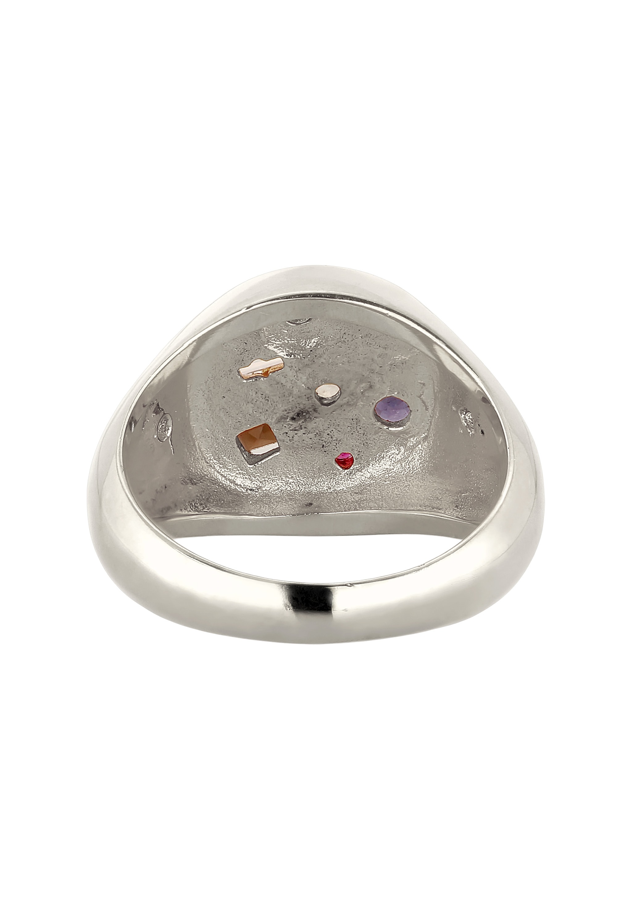 Elli Premium Siegelring »Ring Siegelring Vintage Saphir Quarz Mondstein Perle 925 Sterling Silber«