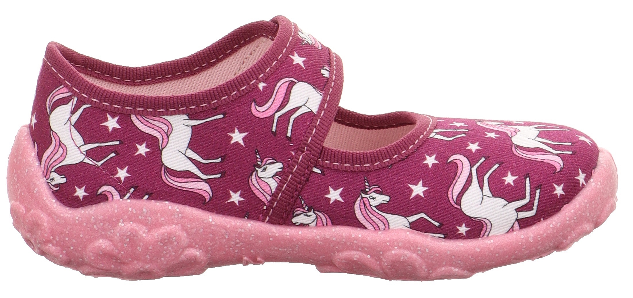 Superfit Hausschuh »BONNY WMS: Mittel«, Kindergartenschuh mit Einhorn-Motiv, Größenschablone zum Download