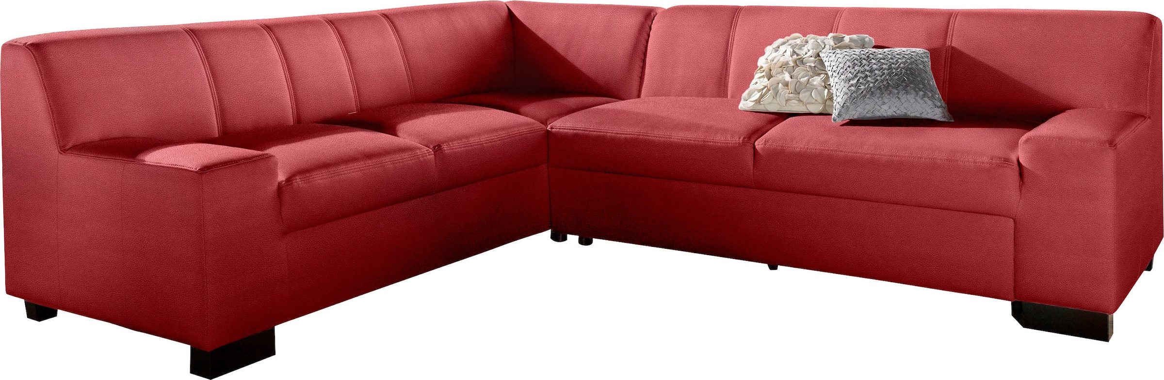 DOMO collection Ecksofa »Norma Top, elegant und modern, flache Armlehnen, L-Form«, wahlweise mit Bettfunktion