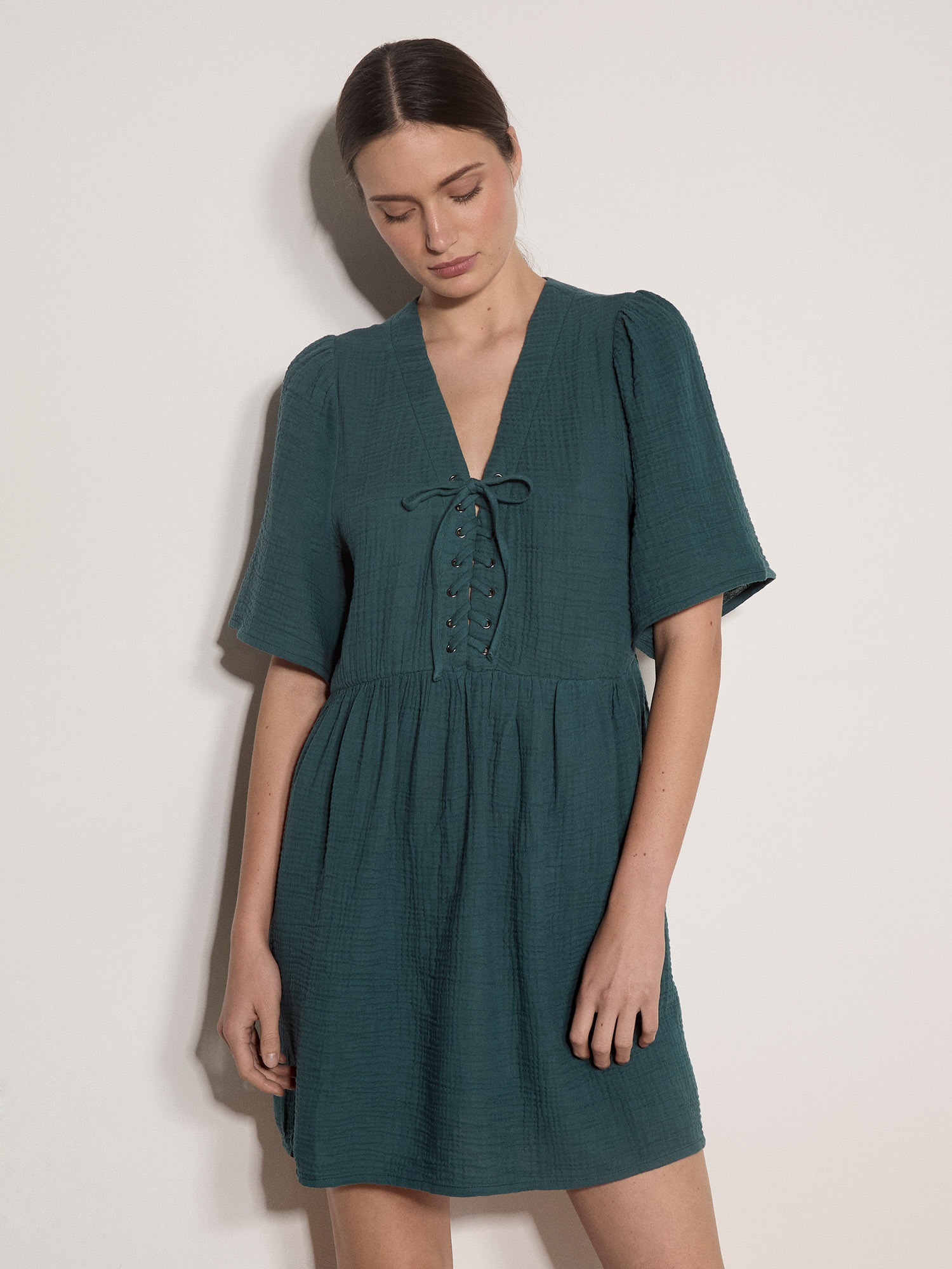 Apricot Minikleid »Minikleid« mit Schnürung