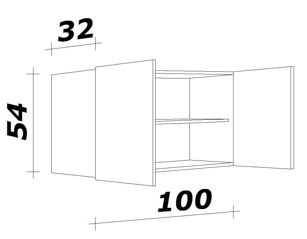 Flex-Well Hängeschrank »Bergen«, (B x H x T) 100 x 54,8 x 32 cm im OTTO  Online Shop