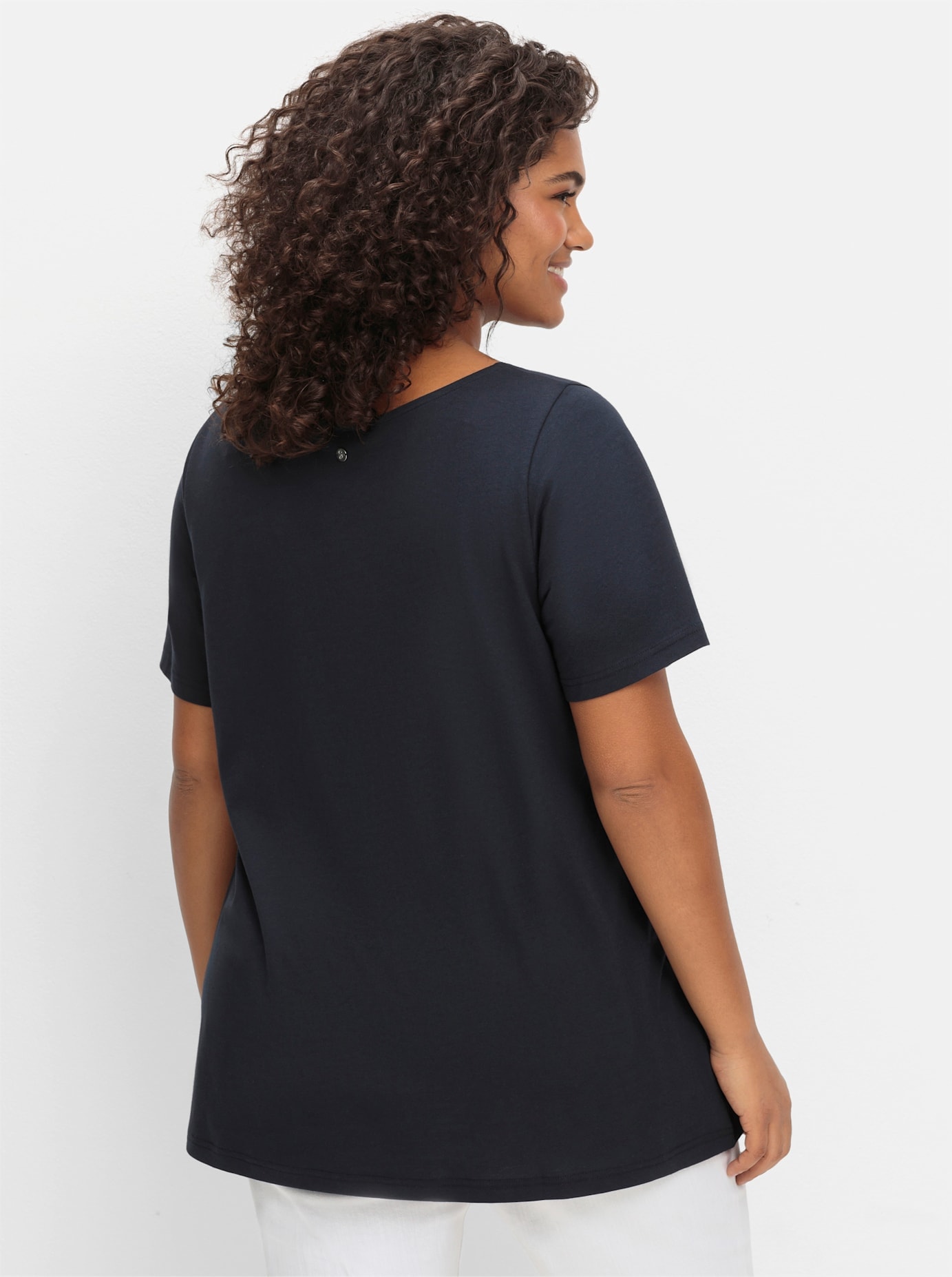 Sheego Kurzarmshirt »T-Shirt«, (1 tlg.)