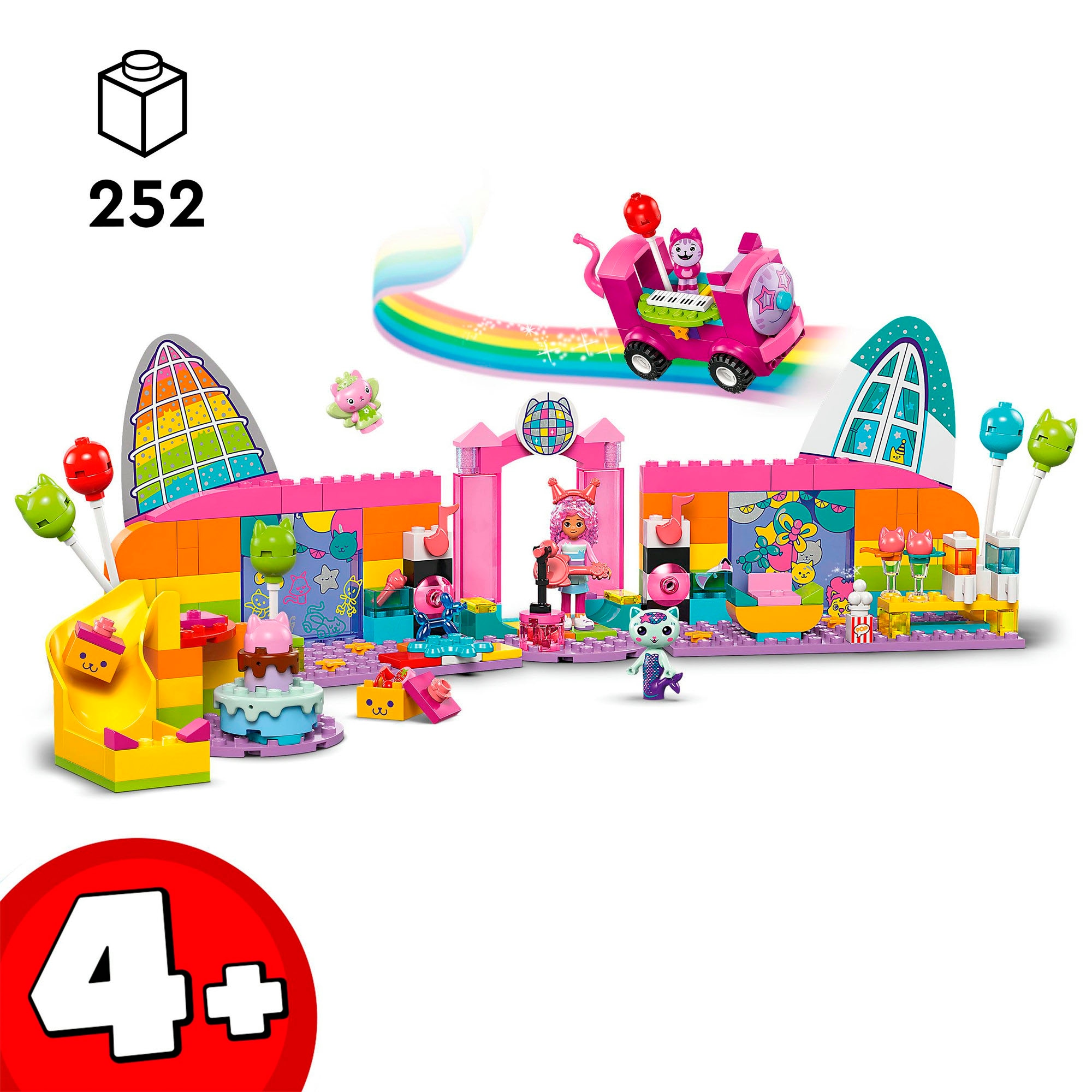 LEGO® Konstruktionsspielsteine »Gabbys Partyraum (10797), LEGO Gabby's Dollhouse«, (252 St.), Made in Europe