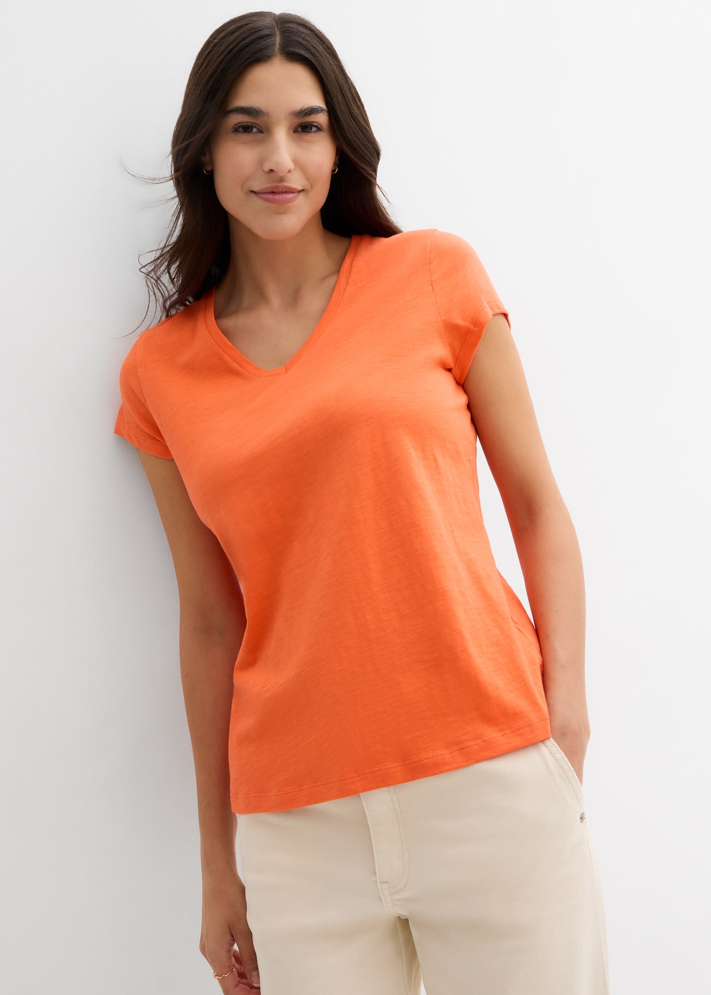 bonprix T-Shirt Packung, 2 lockere Passform, Kurzarm, für Frühling und Sommer, Baumwolle