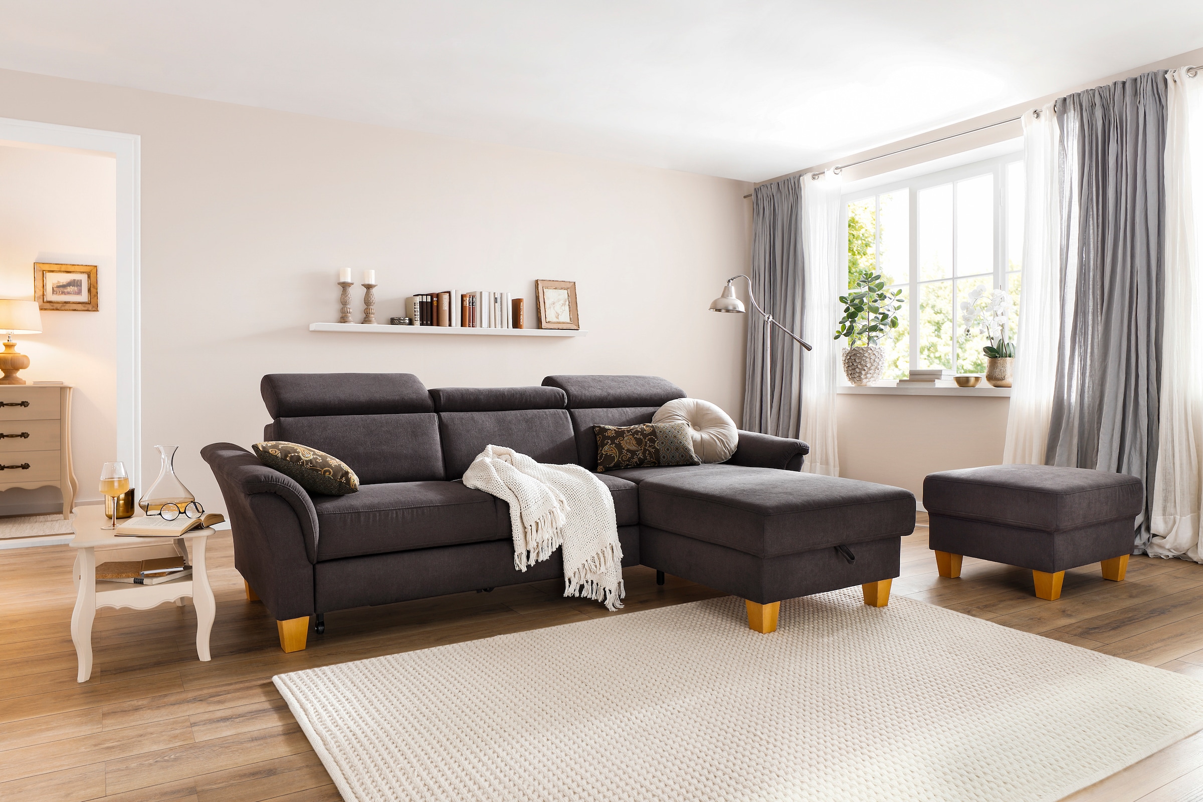 Home affaire Polsterhocker »Conville« Passend zur Servie "Conville", mit Federkern