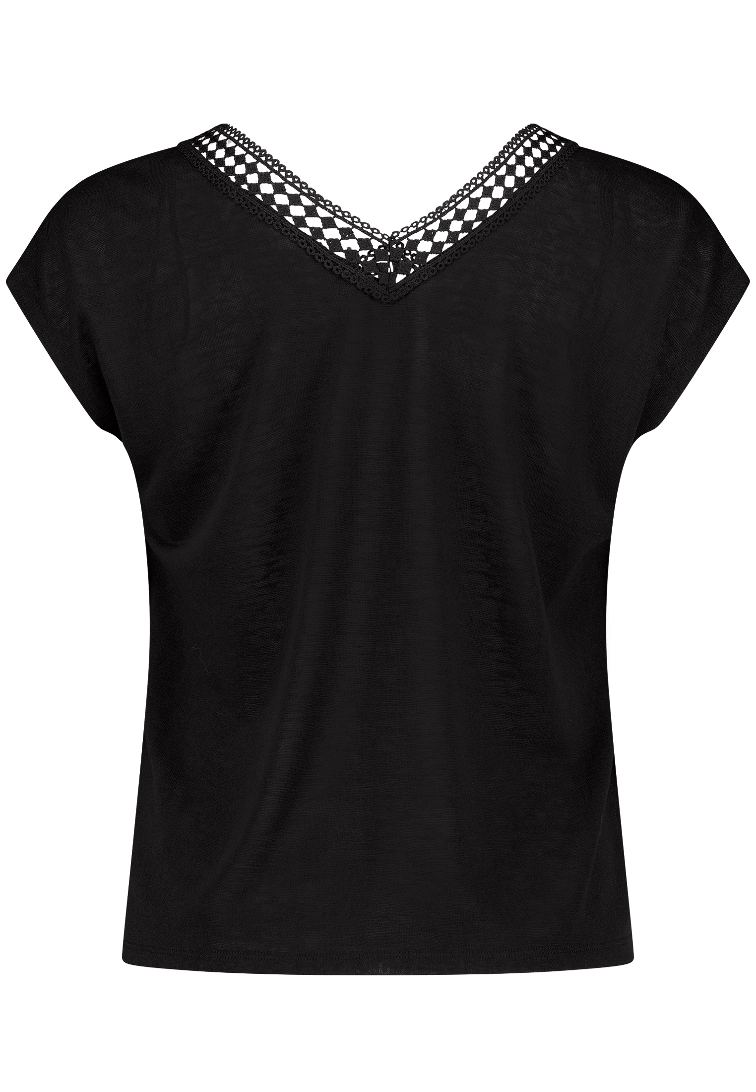 Zero Shirttop »Kurzarm-Shirt mit V-Ausschnitt«