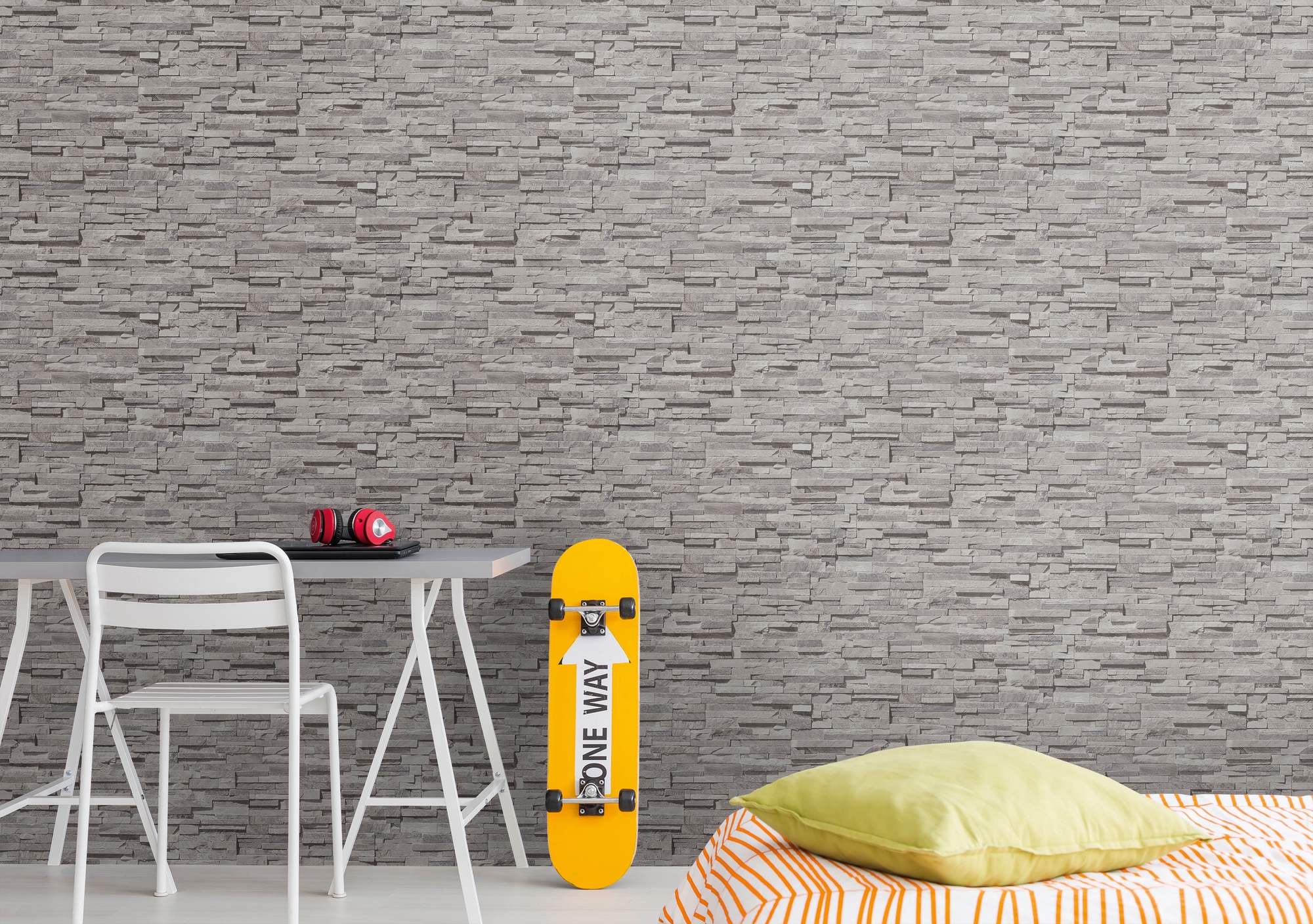 living walls Vliestapete »Metropolitan Stories. Travel Styles. Steintapete« abstrakt | gemustert | leicht glänzend glatt Tapete Steinoptik Steinwand 3D-Effekt Designtapete Hochwertig Tapeten