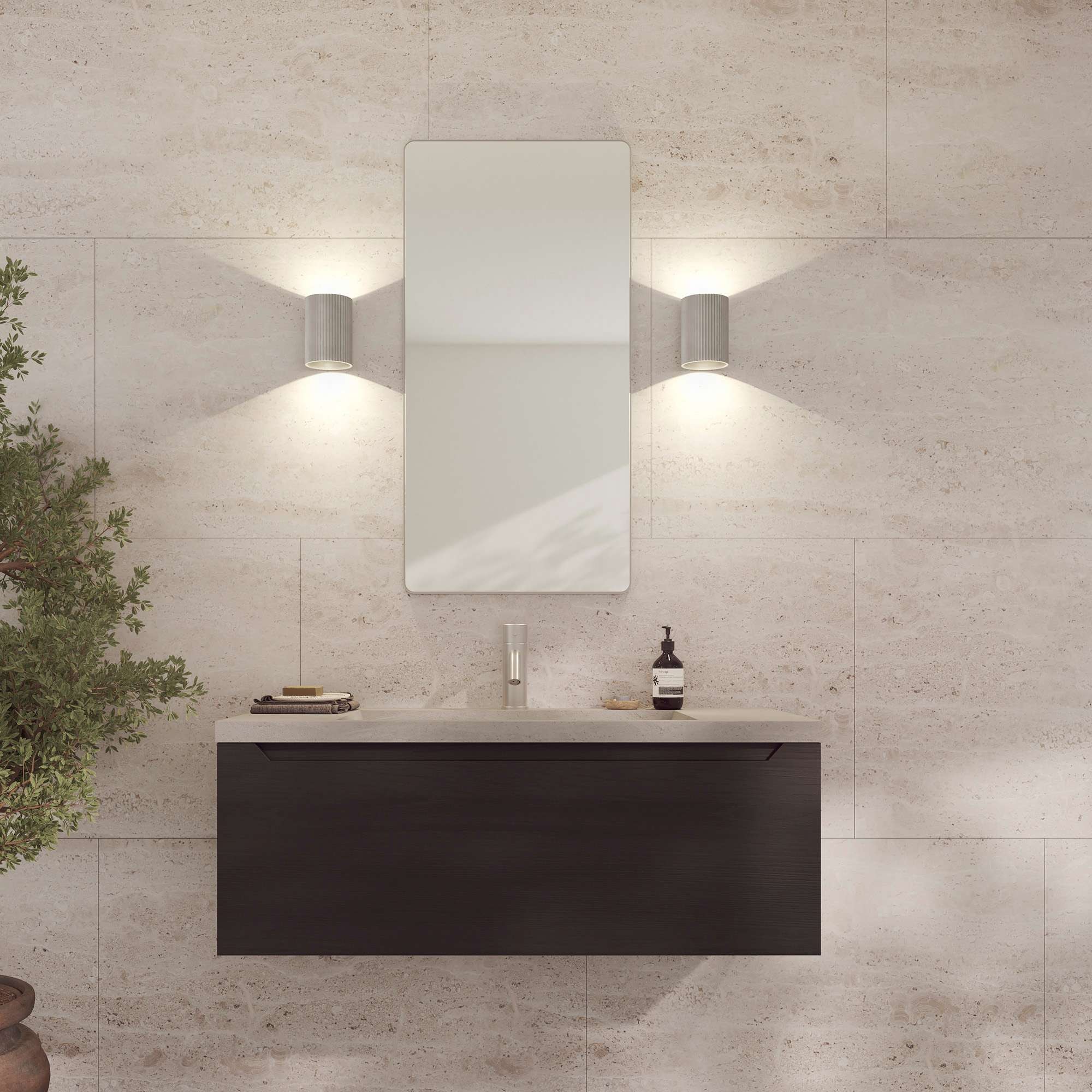 Loevschall Spiegel »Refine Wandspiegel rechteckig – eleganter Designspiegel mit edlem« Rahmen in vielen Größen & Farben für Bad, Flur & Schlafzimmer