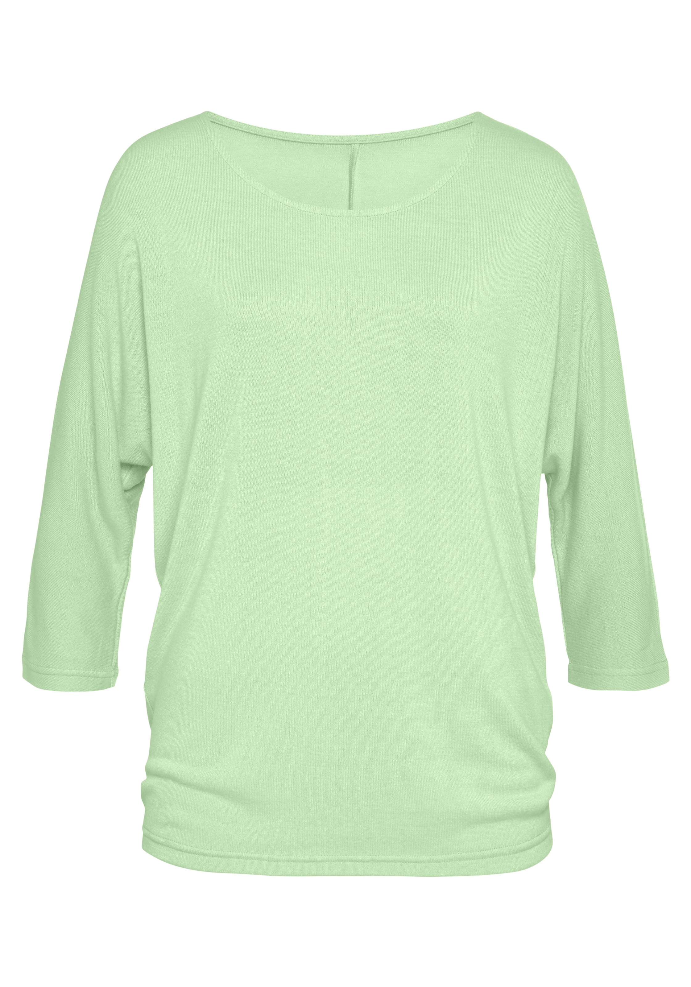 LASCANA 3/4-Arm-Shirt »aus leichter Feinstrickqualität«, mit Fledermausärmeln