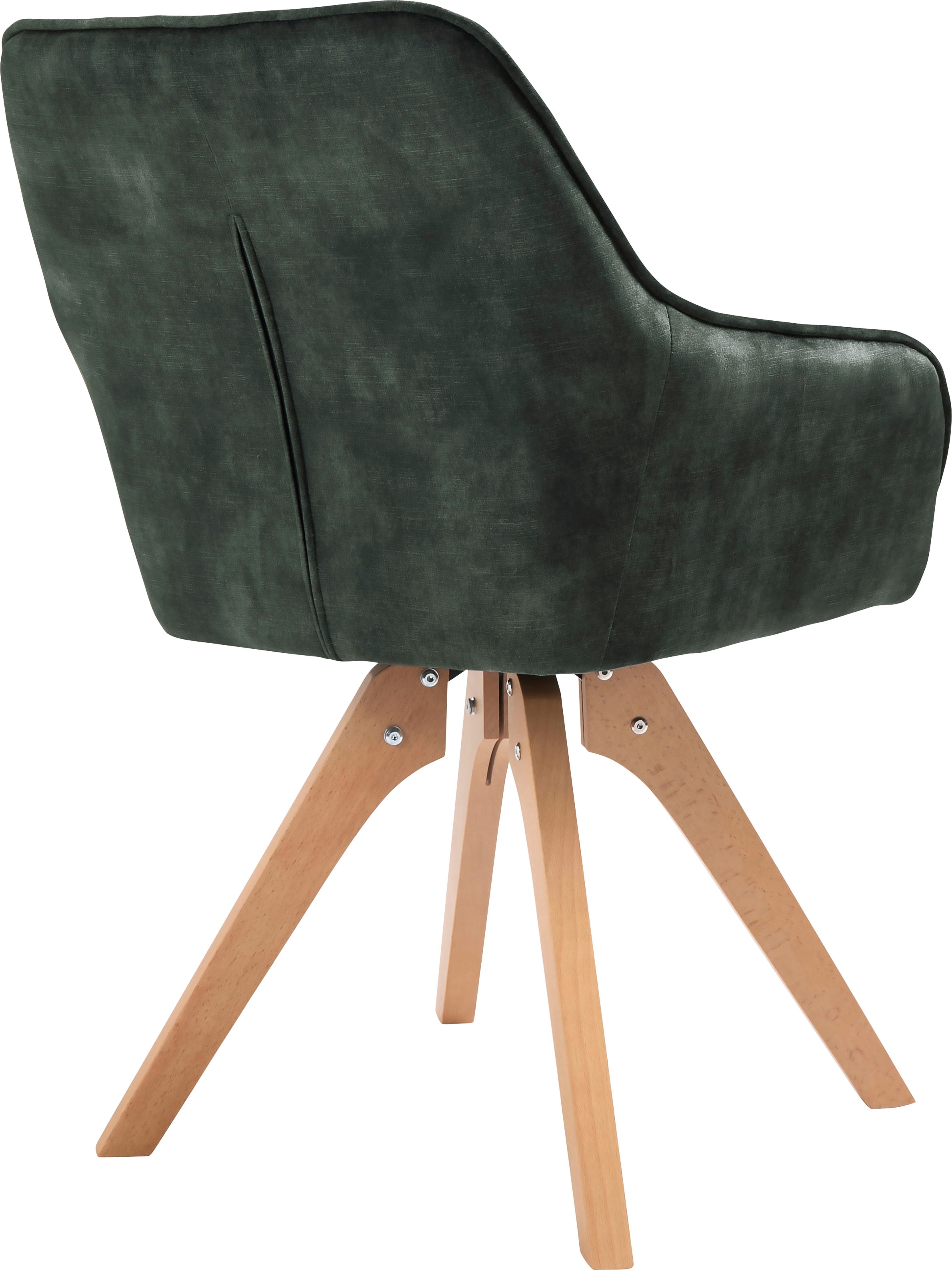 SalesFever Essgruppe »Stilvolle Essgruppe«, 5-teiliges Set: Samtverlours-Stühle, 180° drehbar, Tischbreite 180 cm