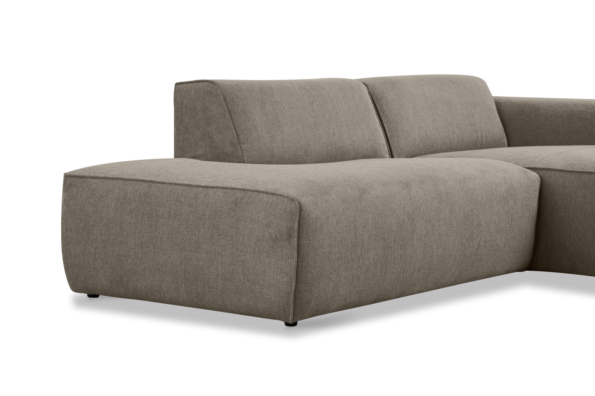 andas Ecksofa »Noord mit Kedernaht, Breite 227 cm«, mit Kedernaht, Breite 227 cm, Cord, Struktur, Webstoff