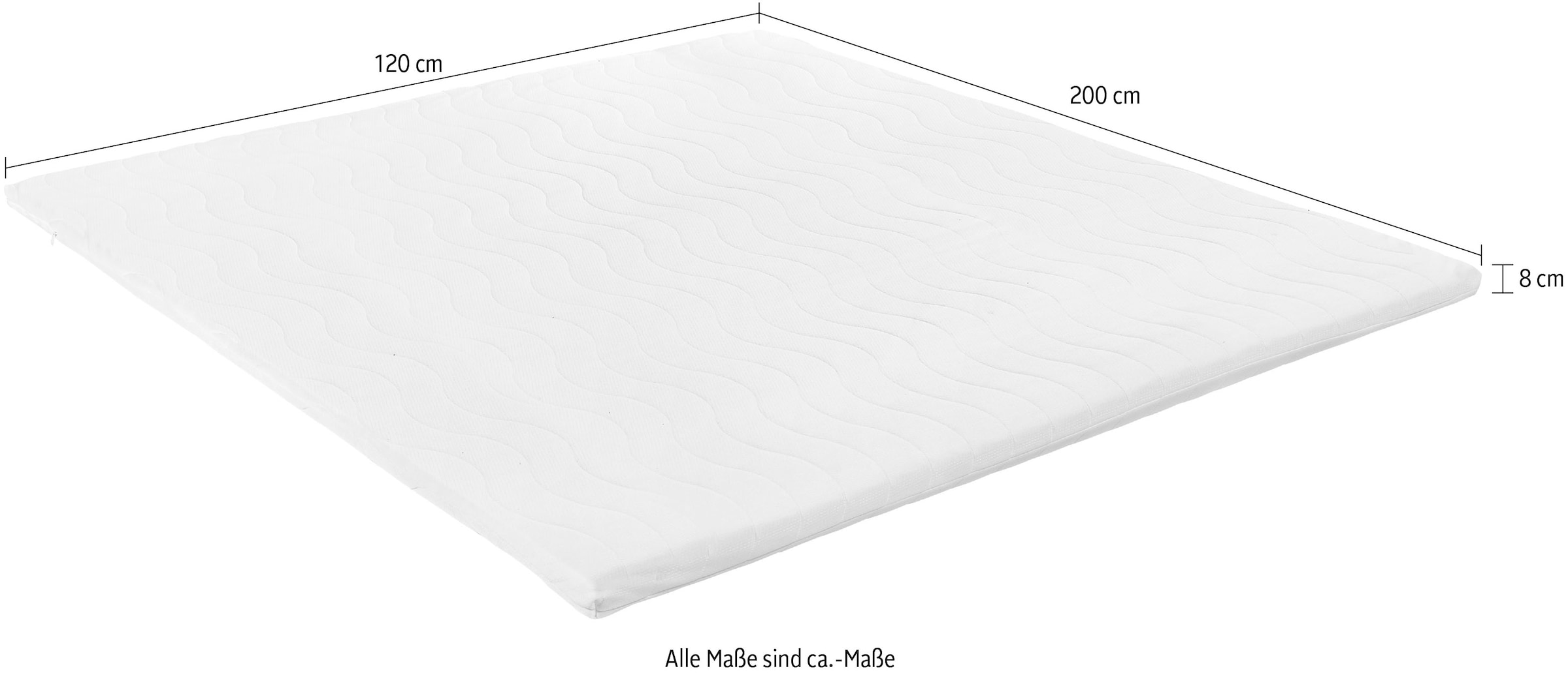 set one by Musterring Topper »Fairfield«, (1 St.), mit Kaltschaumfüllung, Bezug waschbar, Höhe 8 cm