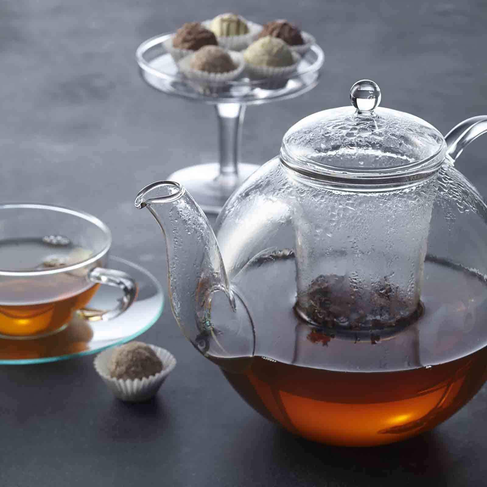 LEONARDO Teekanne »Teekanne Armonia 1.2 l transparent« 0 l 1 Stk. tlg. Handgefertigtes Unikat, maximal 100 Grad C