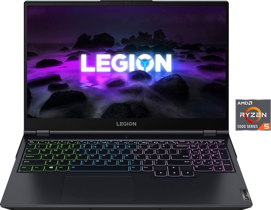 Lenovo Notebook »Legion 5 15ACH6A«, (39,62 cm/15,6 Zoll), AMD, Ryzen 5, Radeon RX 6600M, 512 GB SSD, Kostenloses Upgrade auf Windows 11, sobald verfügbar