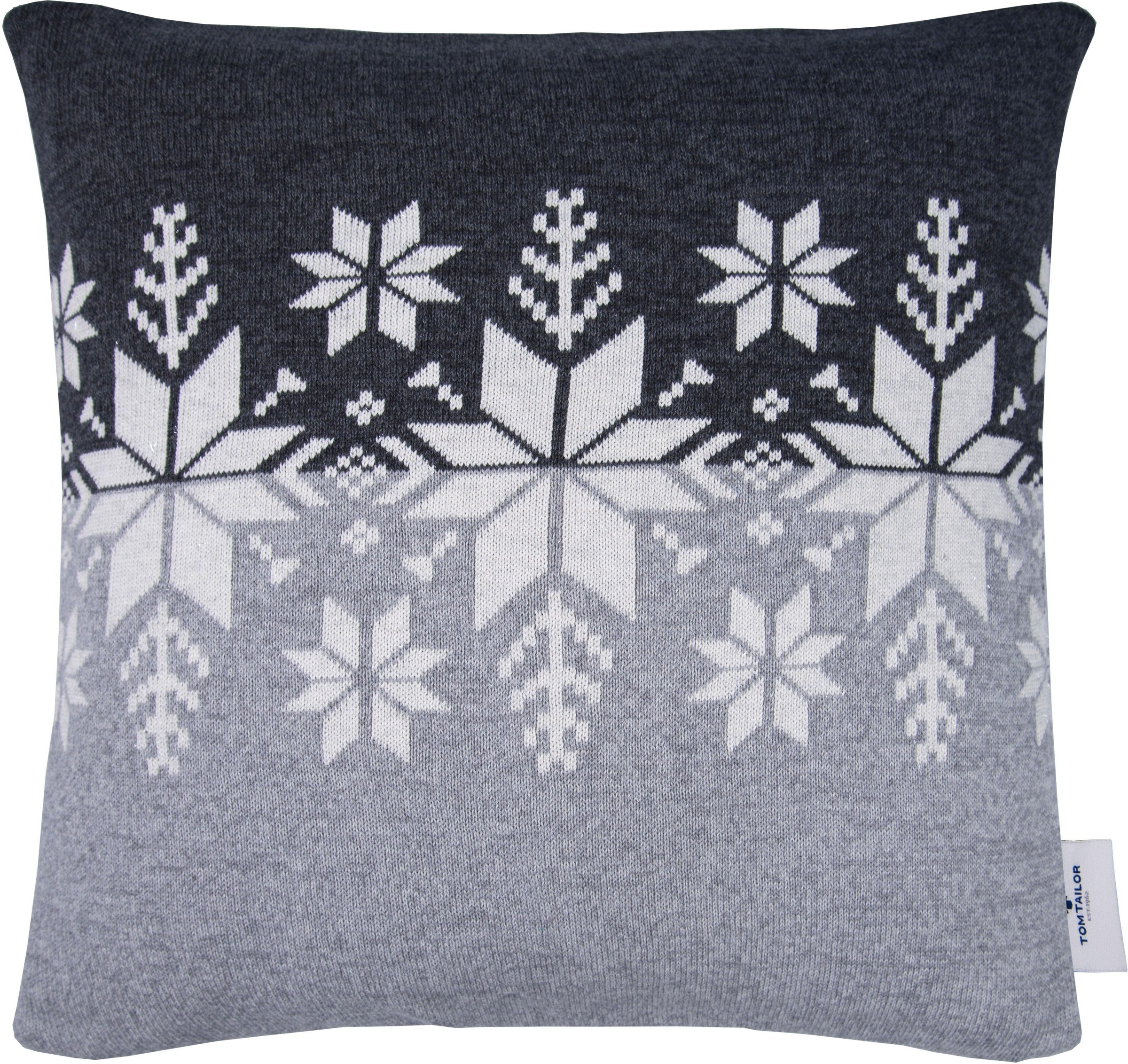 TOM TAILOR Kissenhülle »Knitted Crystals«, (1 St.), mit Eiskristallmotiven
