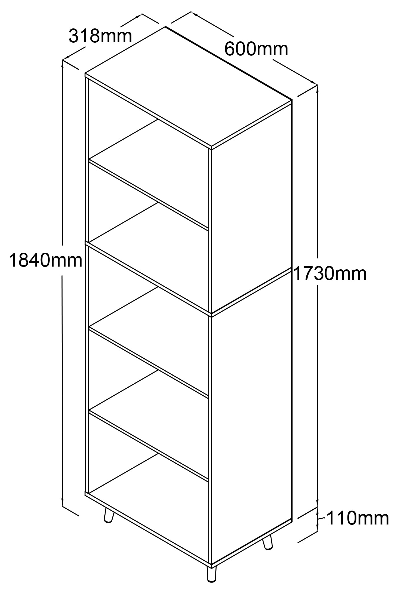 VCM Mehrzweckschrank »Holz Kleiderschrank Schuhregal Flur Regal Landos«