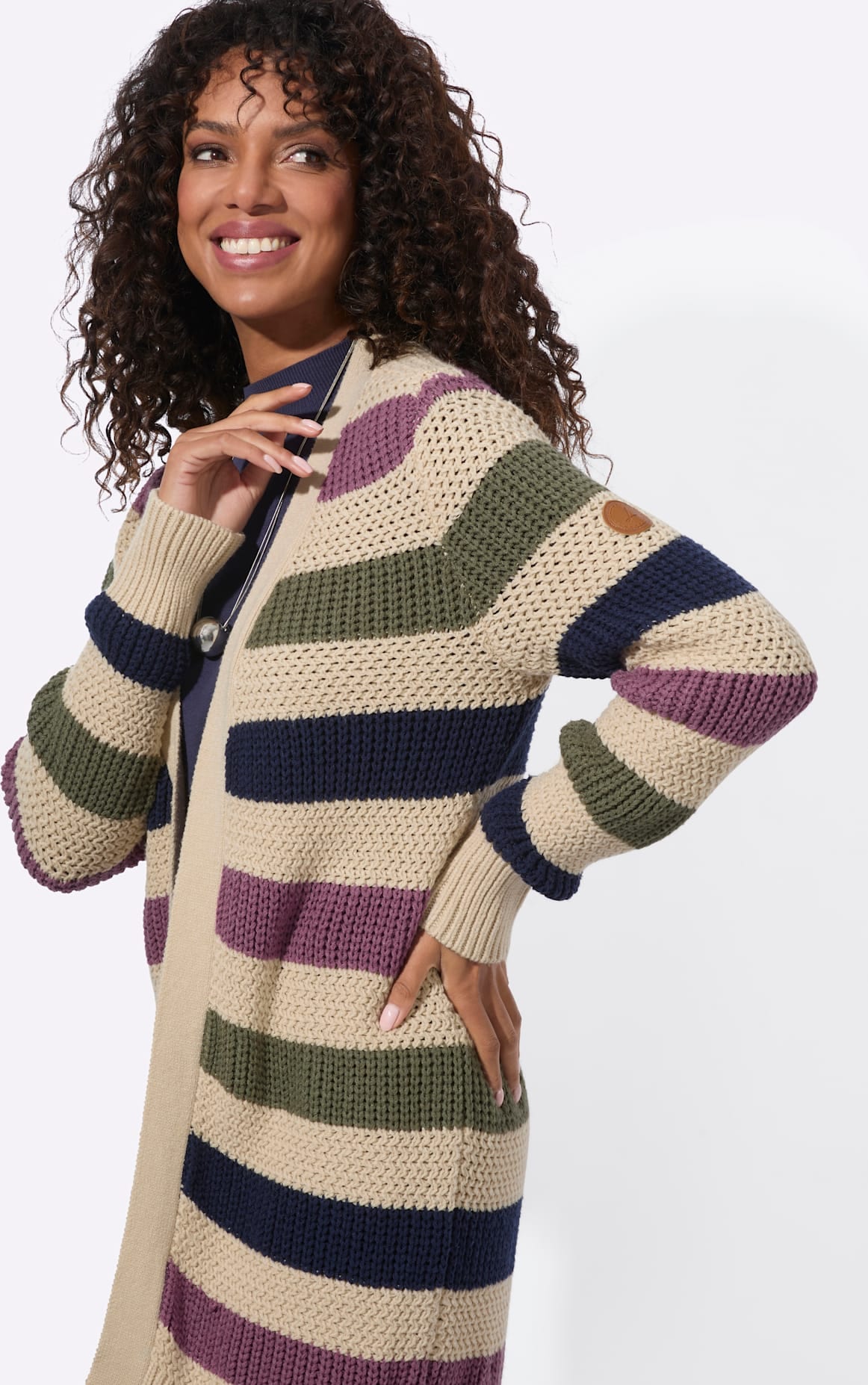 Casual Looks Longstrickjacke
