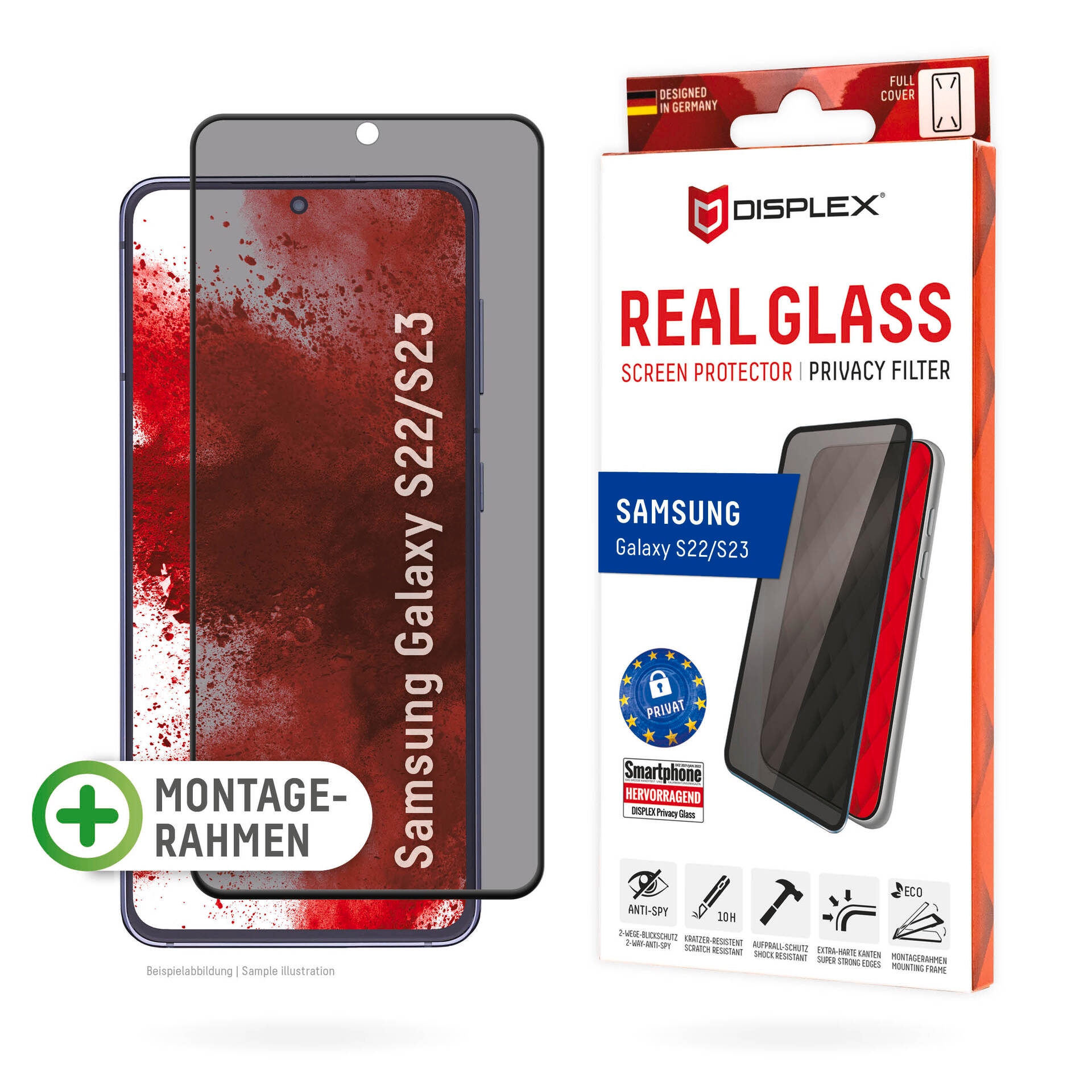 Displayschutzglas »Privacy Glass FC - Samsung Galaxy S22/S23«