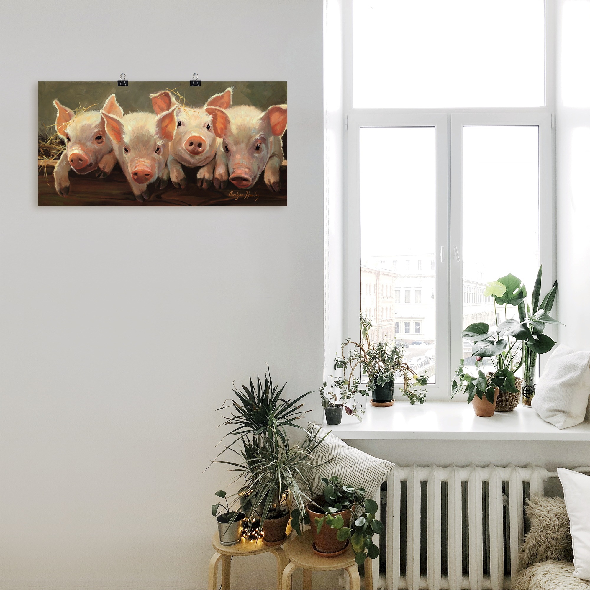 Artland Wandbild »Das große Grunzen« Haustiere 1 Stk. tlg. als Alubild, Outdoorbild, Leinwandbild, Poster in verschied. Größen