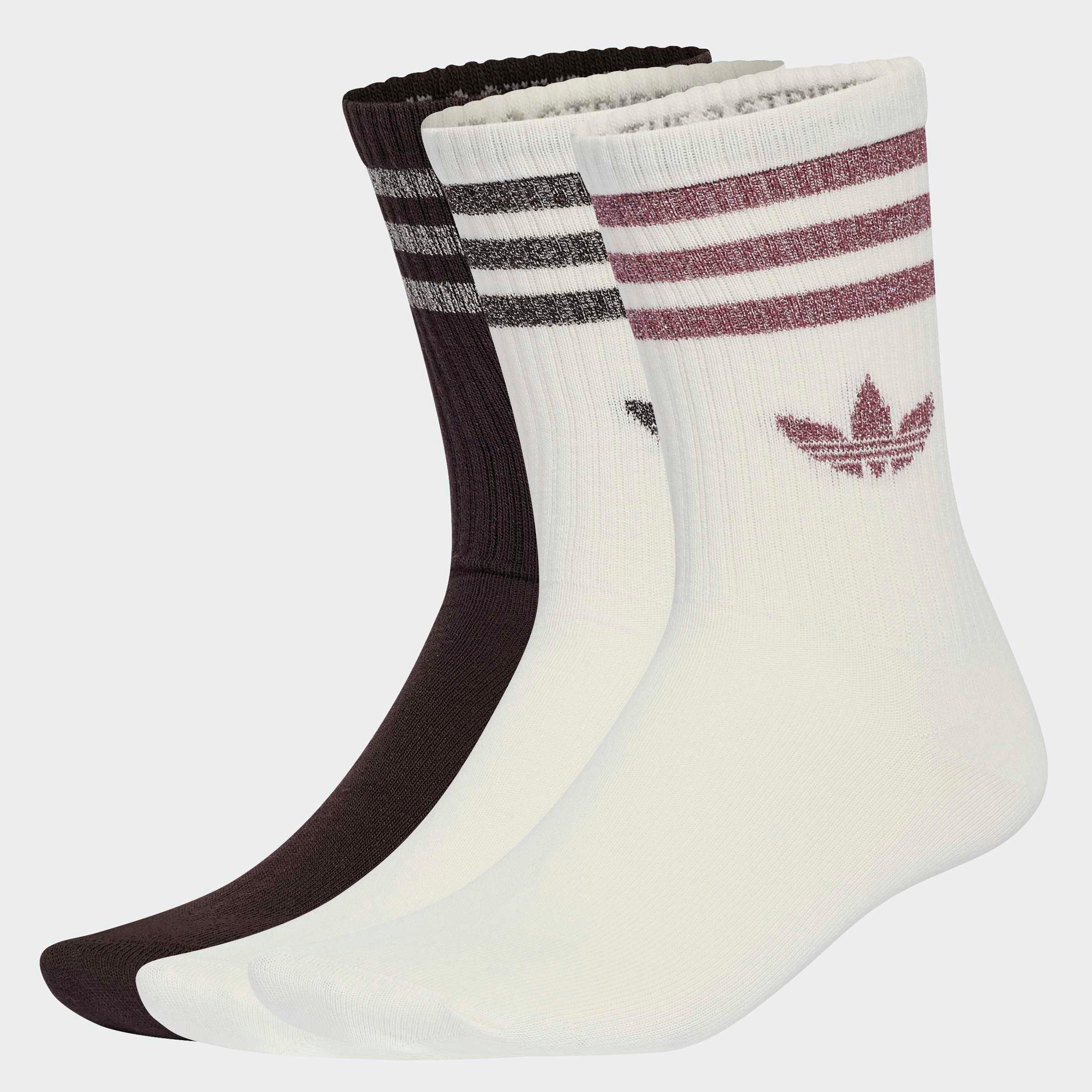 adidas Originals Sportsocken »3-STREIFEN GLITZER CREW, 3 PAAR« 3 Paar tlg.