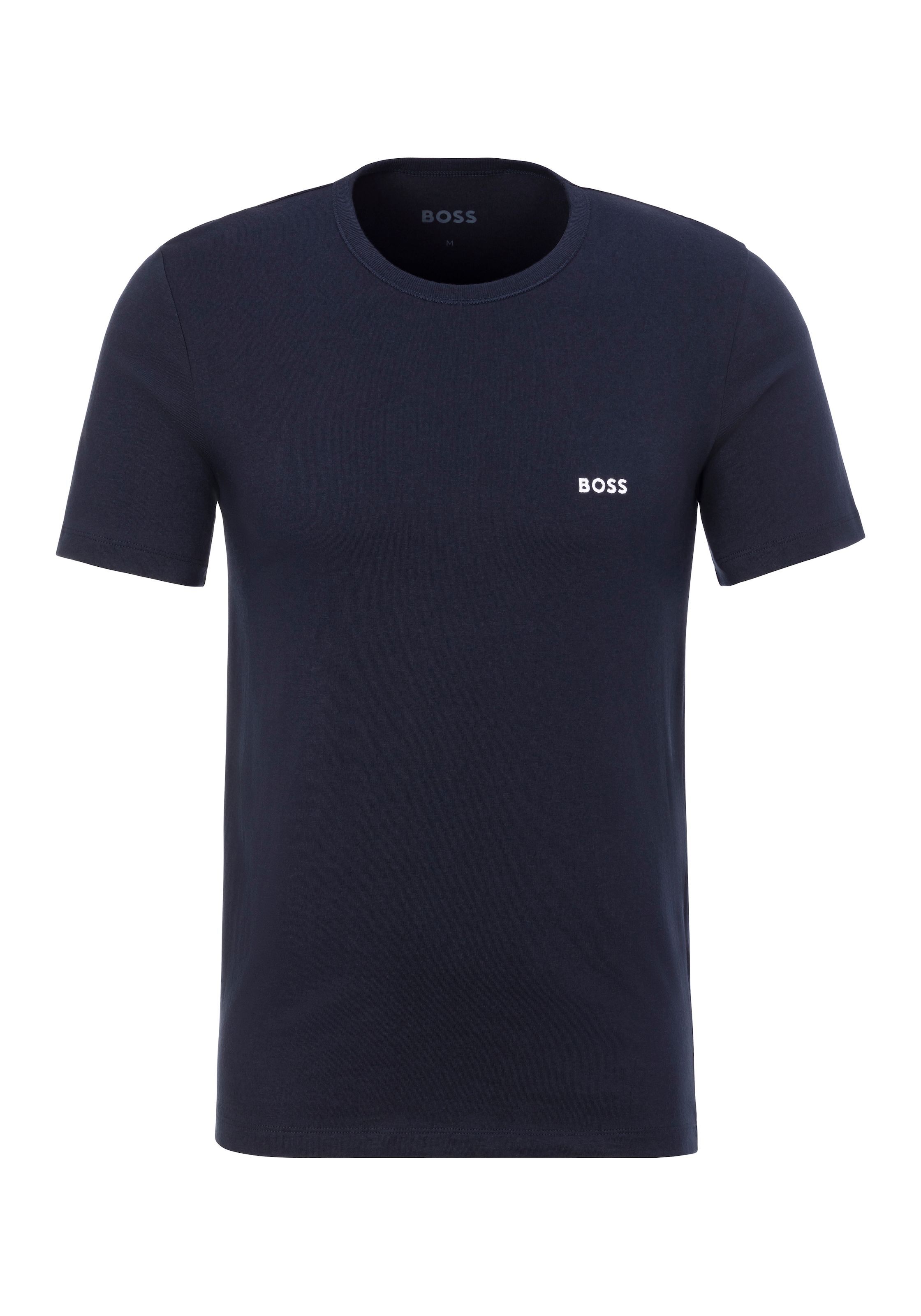 BOSS T-Shirt »TShirtRN 3P Classic«, mit BOSS Stickerei