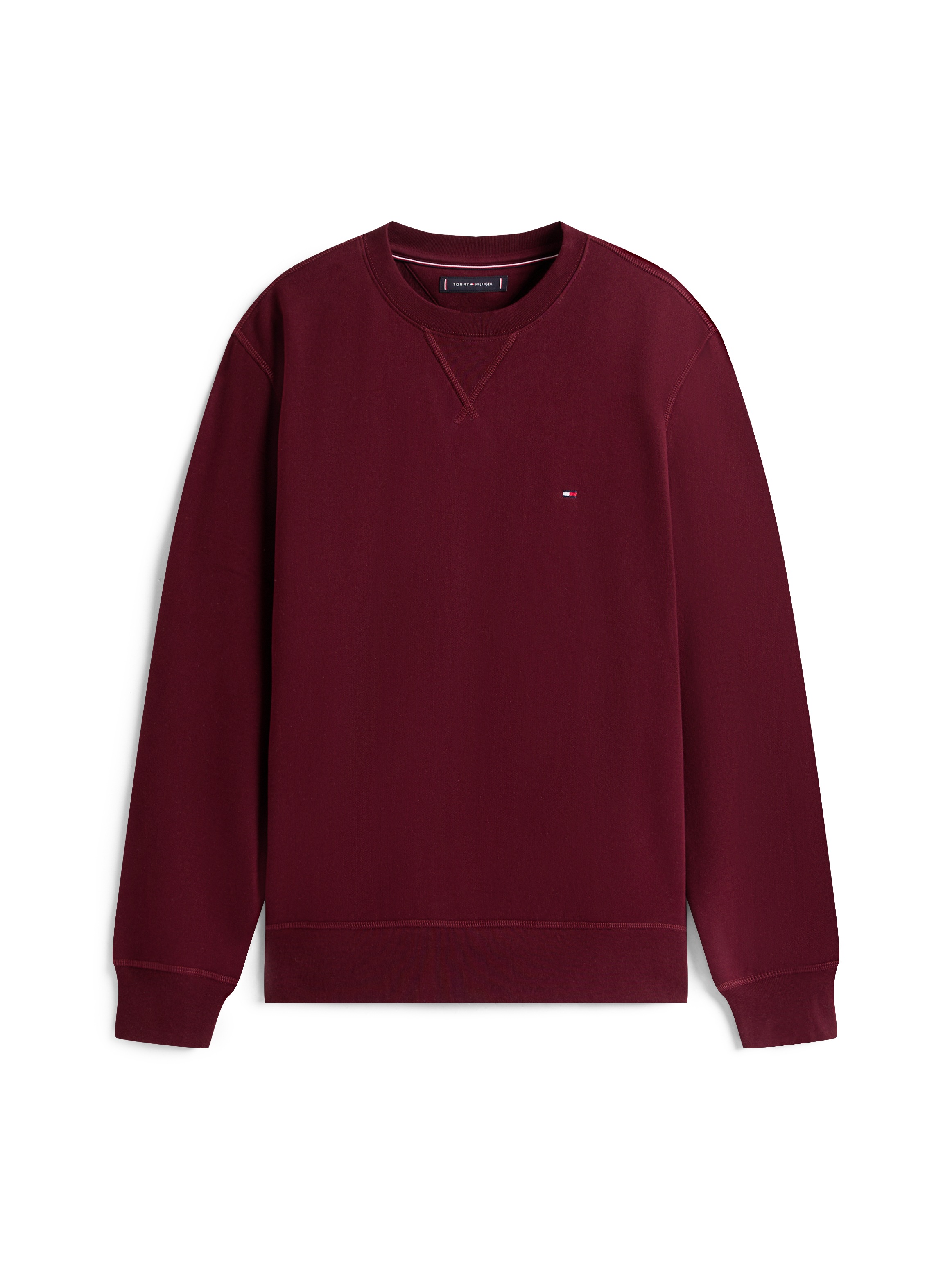 Tommy Hilfiger Sweatshirt »ESS SEASONAL FLEECE CREWNECK mit Rundhals und Stickerei«, unifarben, casual, regular fit, Baumwollmix, Rundhals