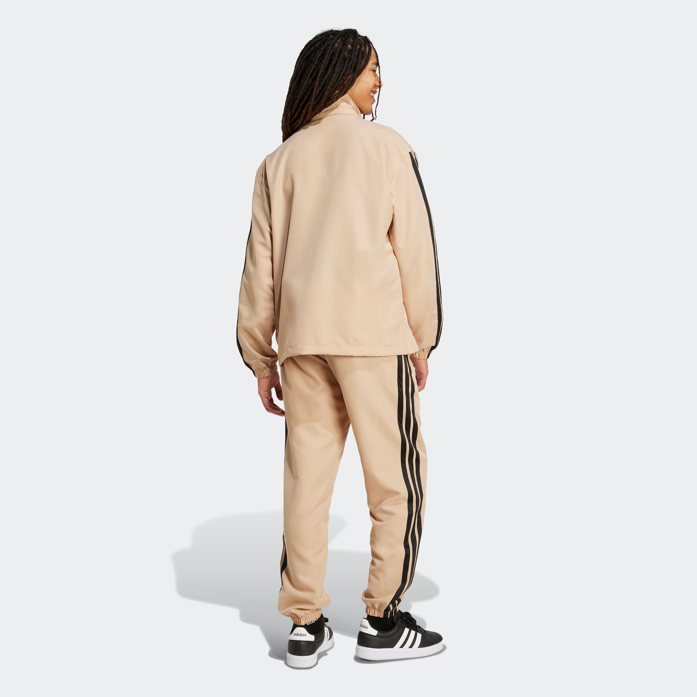 adidas Sportswear Trainingsanzug »3-STREIFEN WOVEN« 2 Stk. zweiteiliges Set, aus Polyester, mit durchgehendem Reißverschluss