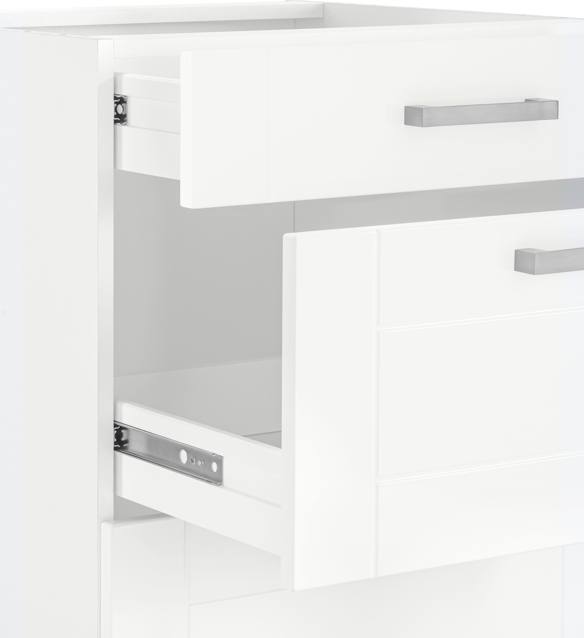 KOCHSTATION Auszugsunterschrank »KS-Tinnum« 60 cm breit, MDF-Fronten, Metallgriff, 1 Schubkasten, 2 Auszüge