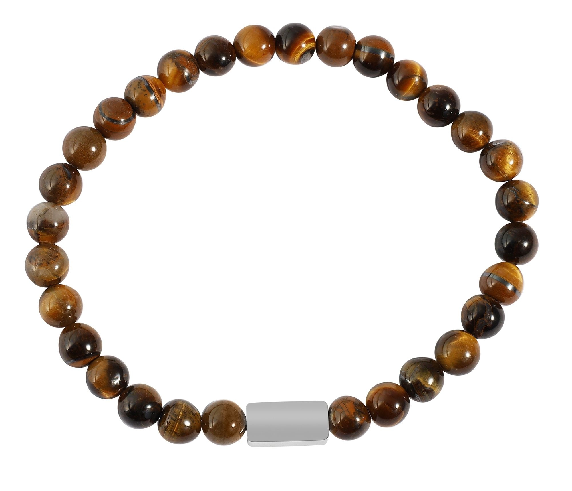 Adelia´s Armband »Herren Armband ¿ Kugelarmband aus Edelstahl mit Tigerauge 21 cm«