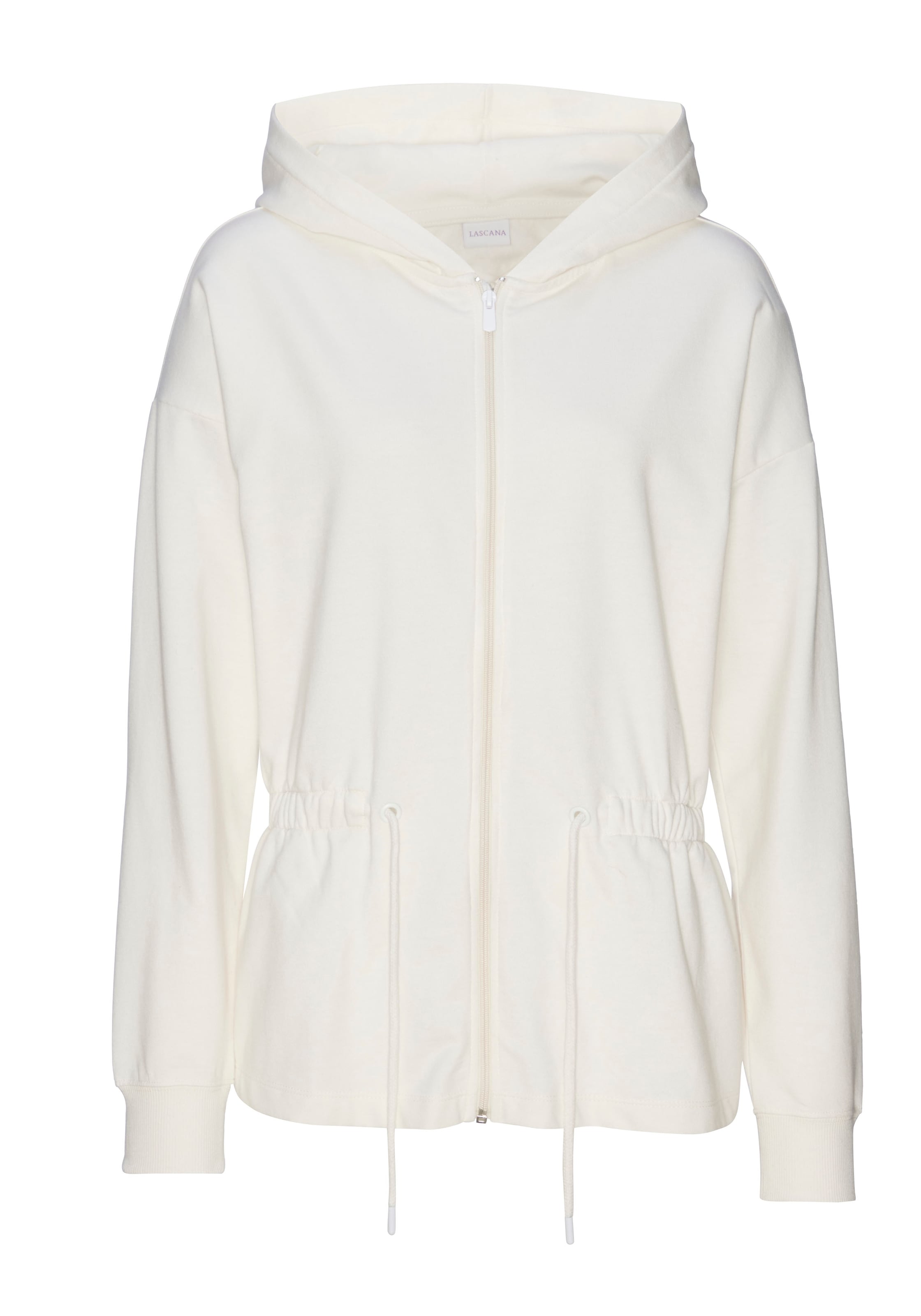 LASCANA Sweatjacke, mit Tunnelzug in der Taille, Loungewear