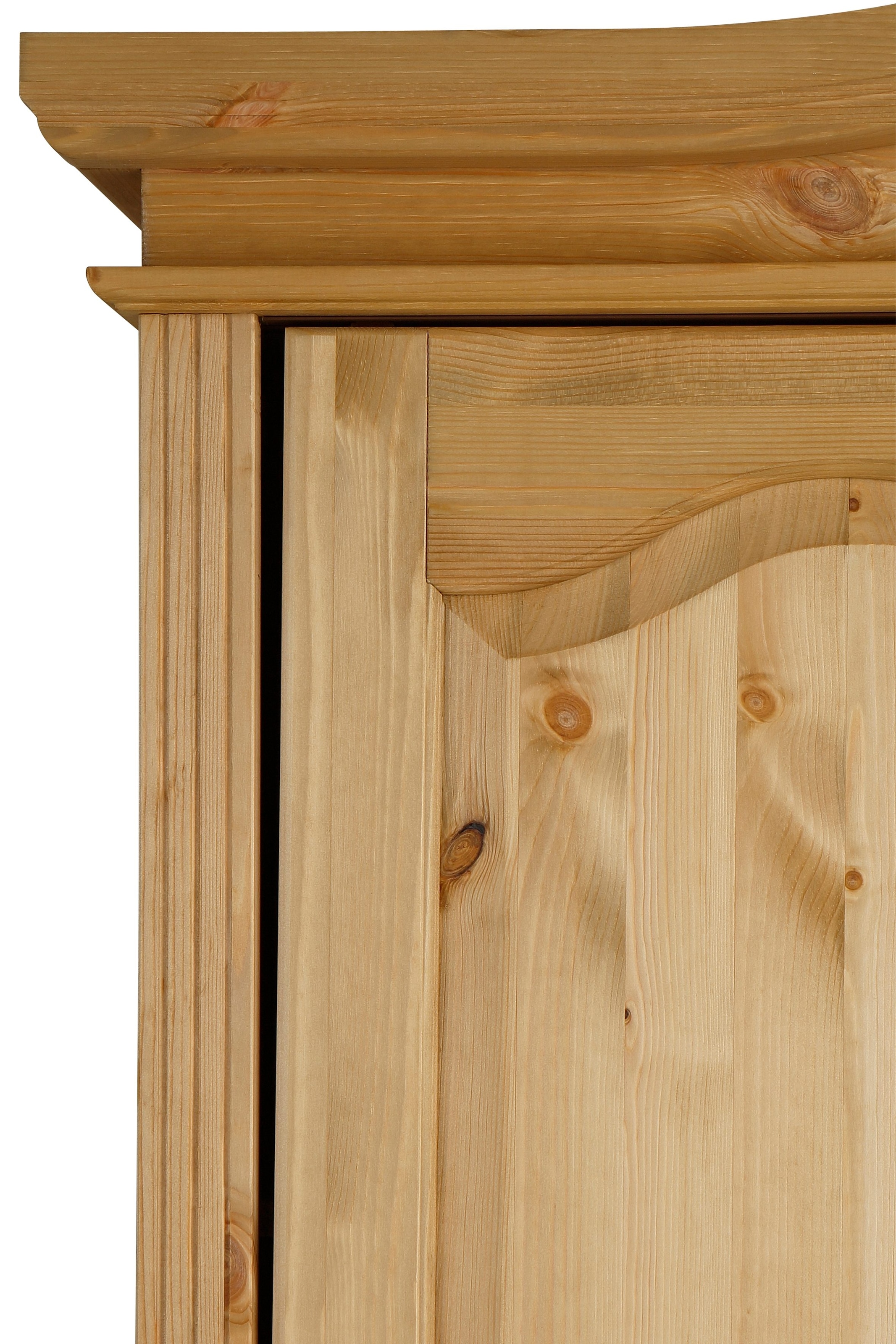 Home affaire Schlafzimmer-Set »"Konrad", komplettes Schlafzimmer mit großem Schrank« Set, Kleiderschrank 5 türig mit Schubladen, 2 Nachttische, Bett 180x200cm, 4 Stk. tlg. klassischer Landhausstil, Metallgriffe, Massivholz (Kiefer)