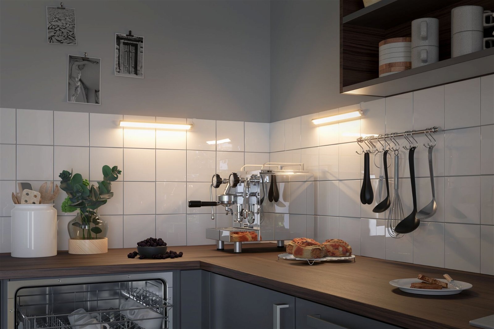 Paulmann Unterschrankleuchte »Clever Connect Spot Barre 350mm 3,5W 12V Chrom matt/Kunststoff«, 1 flammig, 2700-6500K